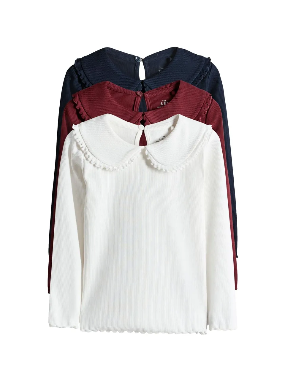 Next The Set Top Bambina Coste Manica Lunga x3