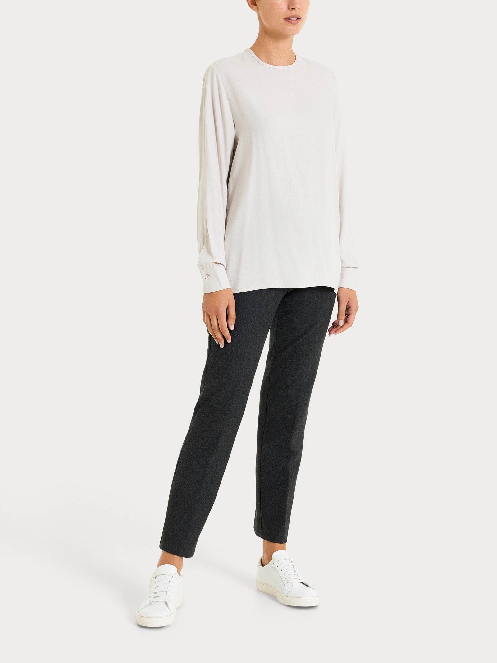 Ragno Winter Ecoseta Blusa viscosa champignon manica lunga