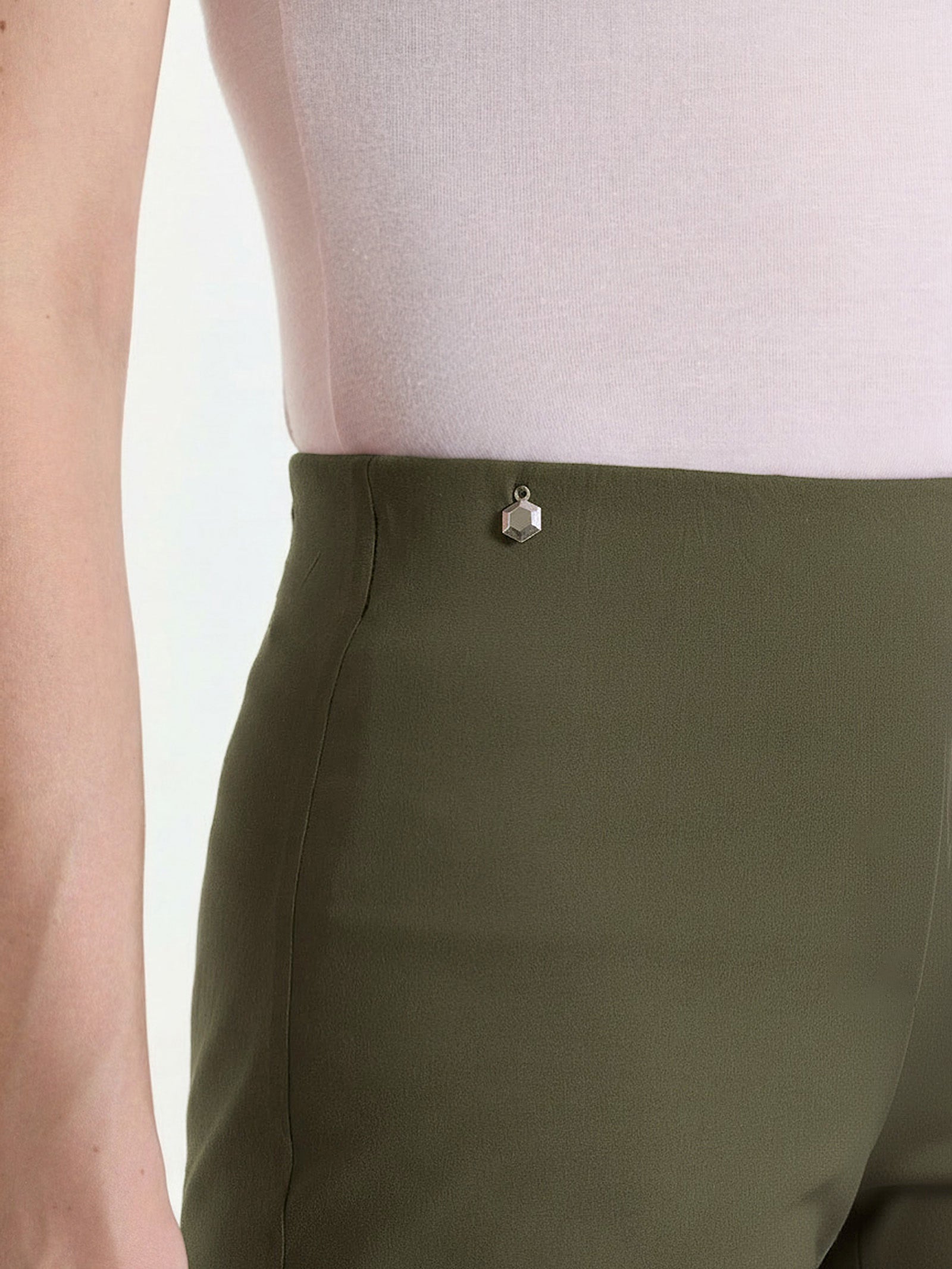 Ragno Super Fresh Pantalone a Palazzo pantalone Dark Olive leggero
