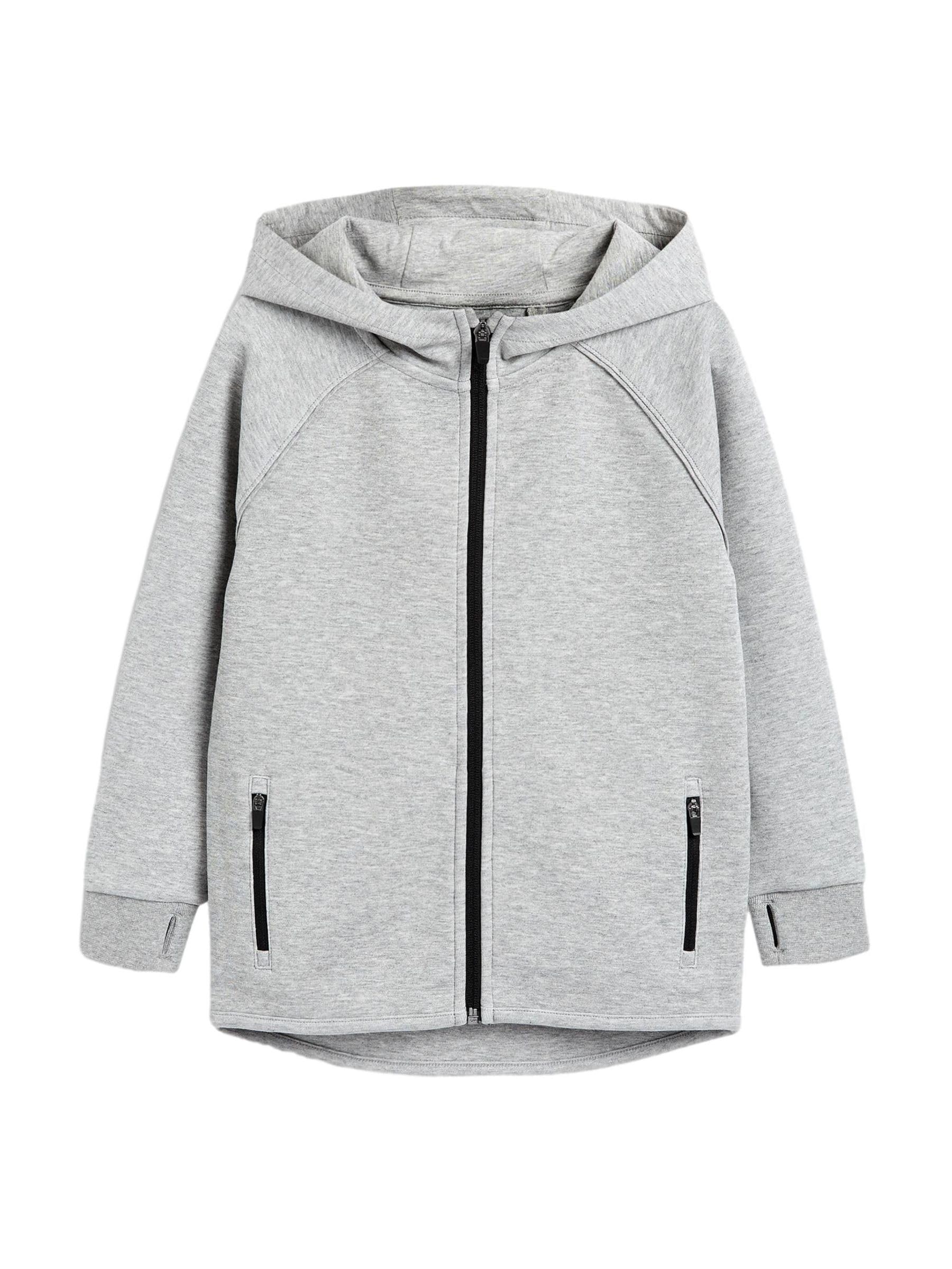 Next Felpa Bambino Zip Cappuccio Tecnica Misto Cotone