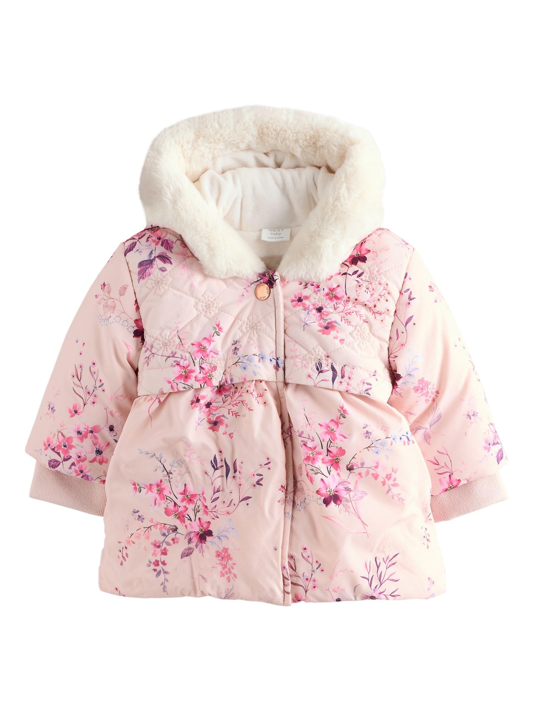 Next Giubbotto Bebè Fiori bambina 62-68 trapuntato