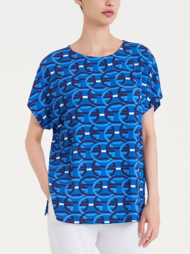 Ragno Viscosa Summer t-shirt scollo tondo Fantasia in viscosa