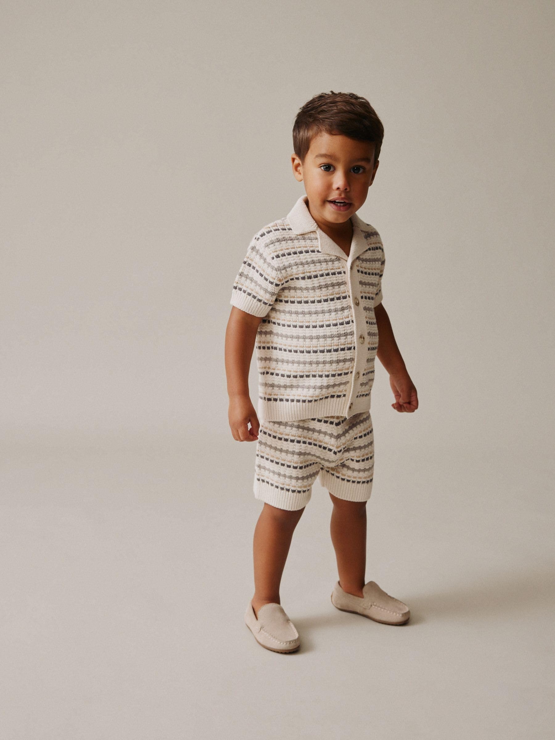 Next polo shorts completo bambino 92-98 maglia testurizzata