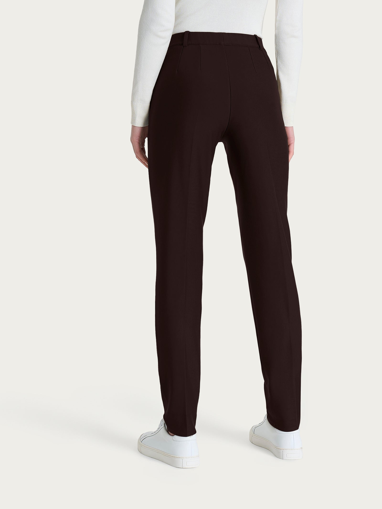 Ragno Compact pantalone chino slim Chocolate Torte con risvolto