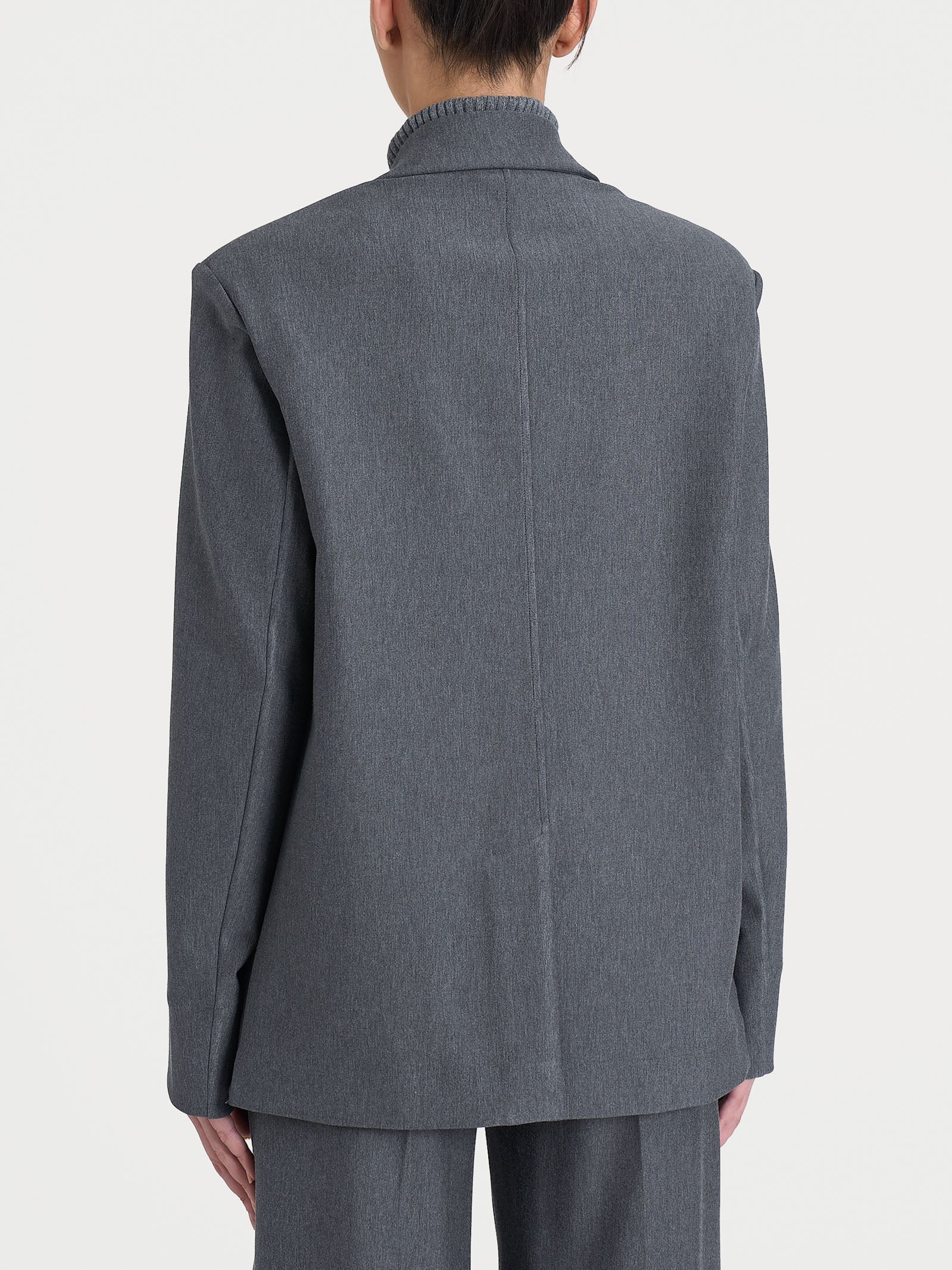 Ragno Compact Blazer Over Due Bottoni Donna Ardesia Elasticizzato