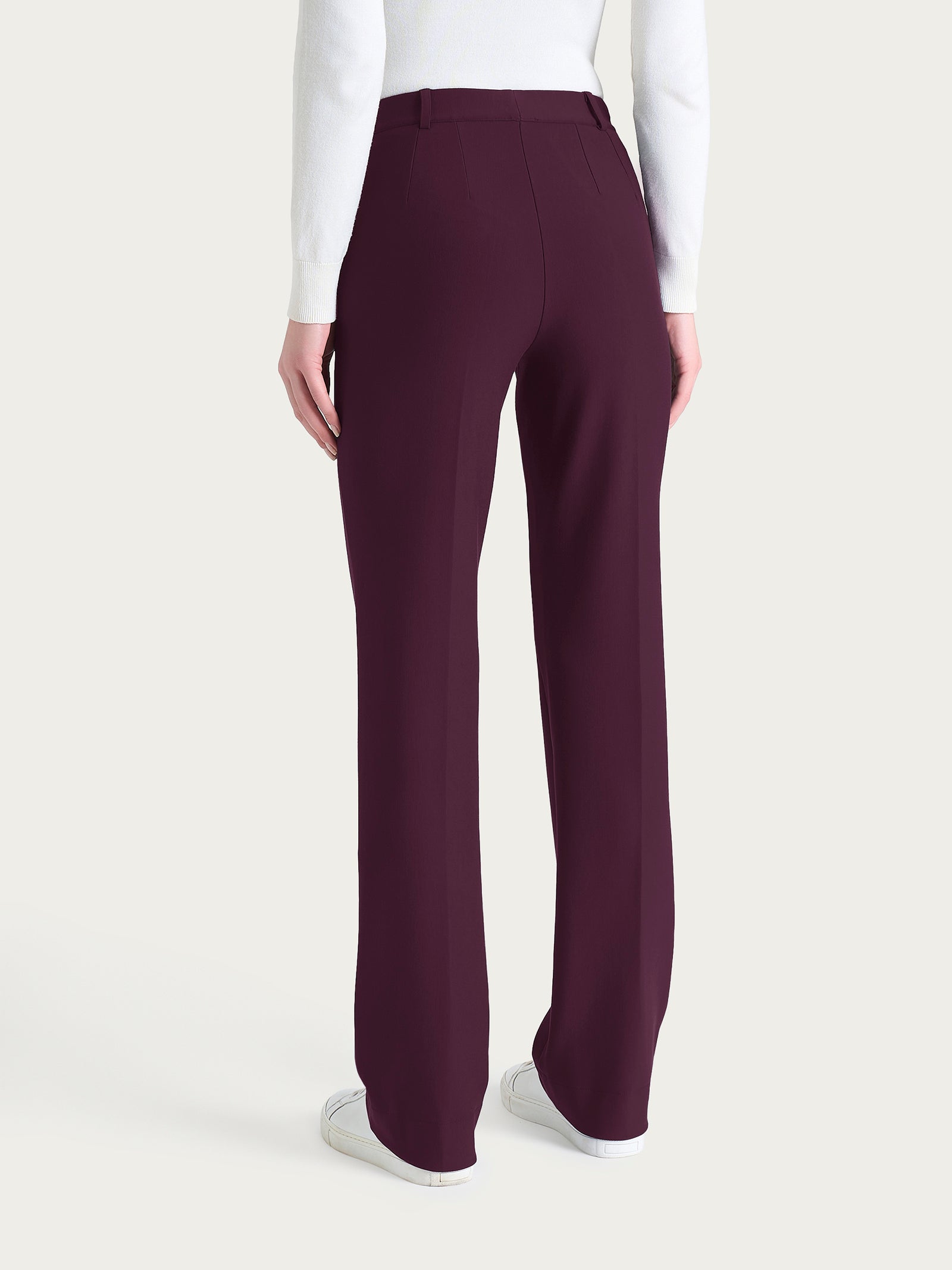 Ragno Compact Pantalone Ampio Fig Risvolto Viscosa