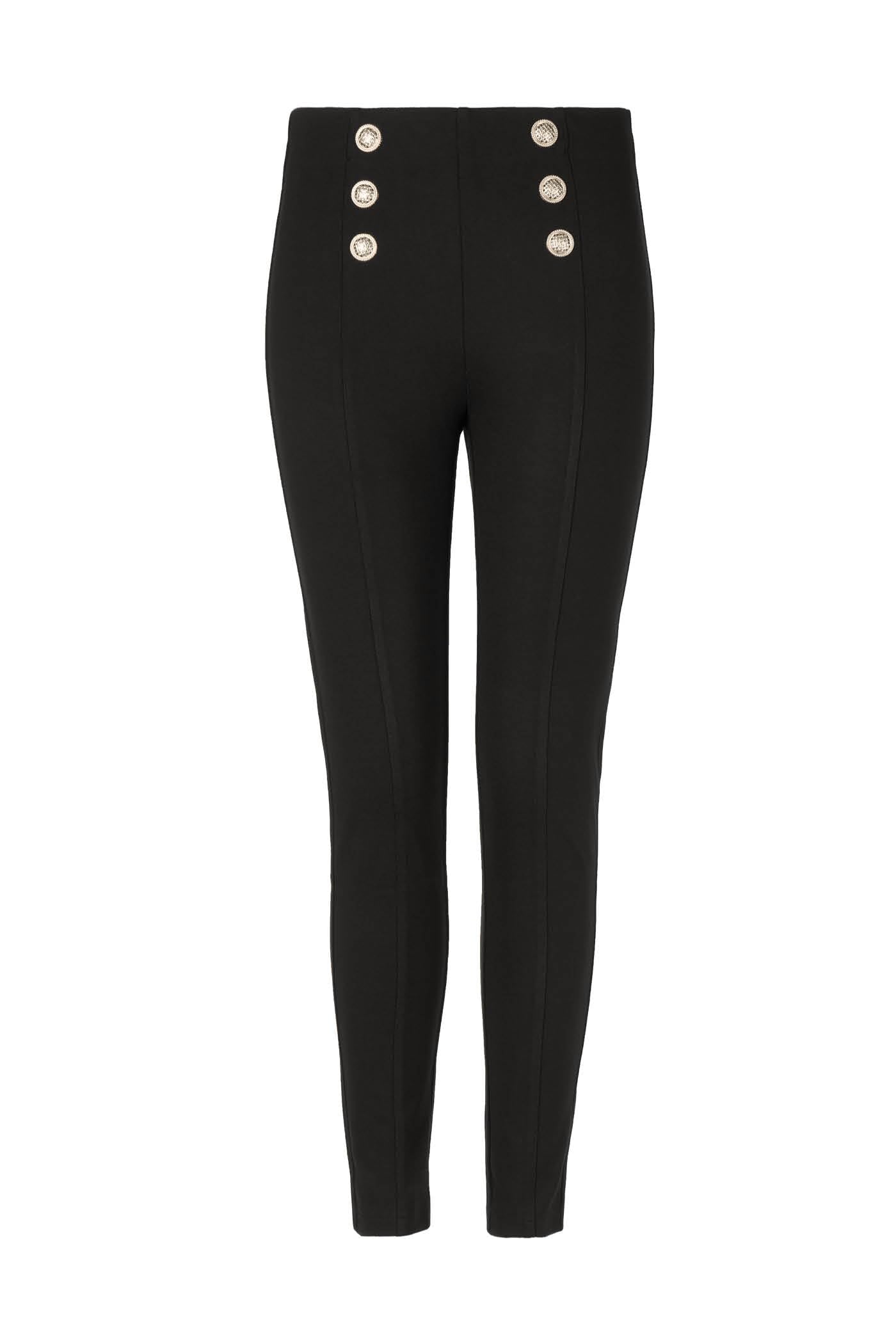 Goldenpoint pantaloni skinny con bottoni misto viscosa