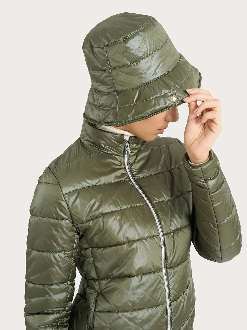 Ragno Comfort cappello bucket donna verde imbottito lana