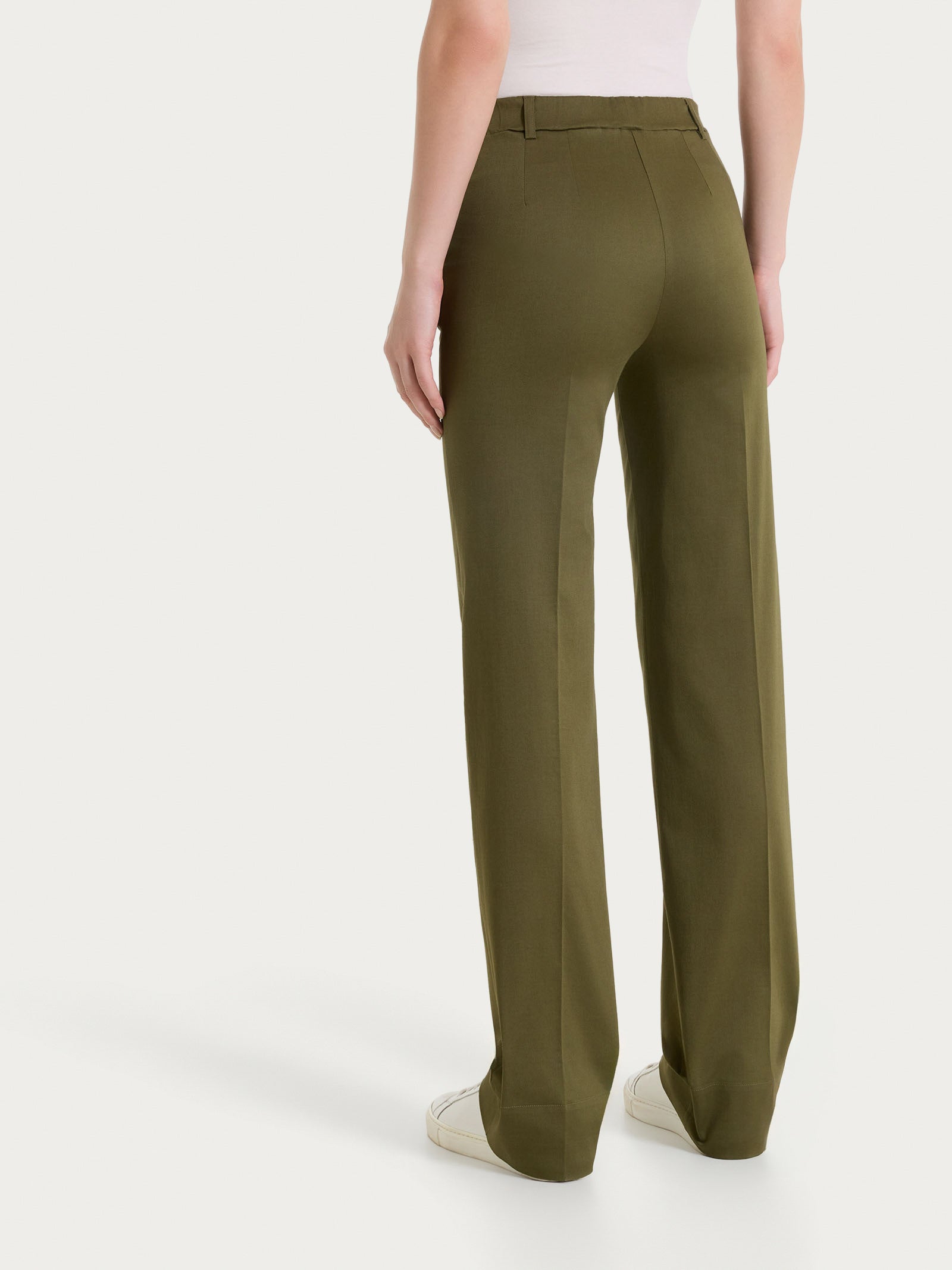 Ragno Satin Power Pantalone Dritto pantalone dark olive cotone