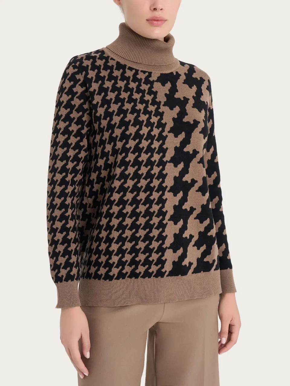 Ragno Winter Cotton Dolcevita Maglia Pine Bark Soft