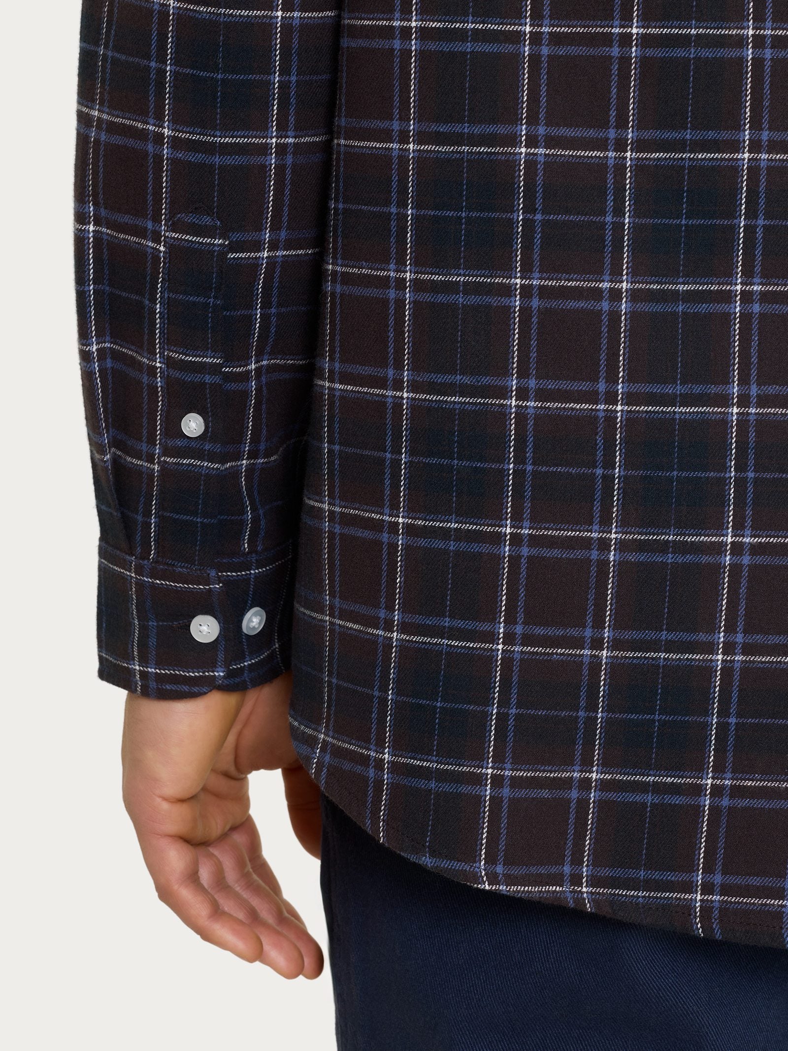 Ragno Cotton Flannel camicia tartan chocolate flanella