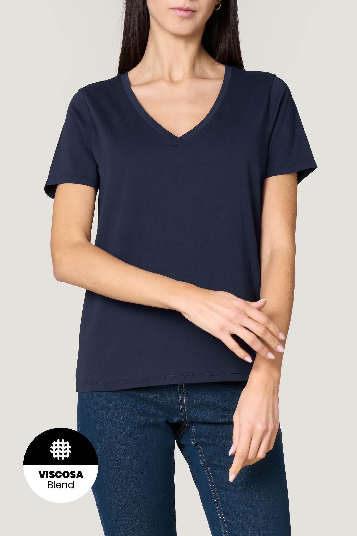 Goldenpoint T-shirt scollo a V cotone maniche corte
