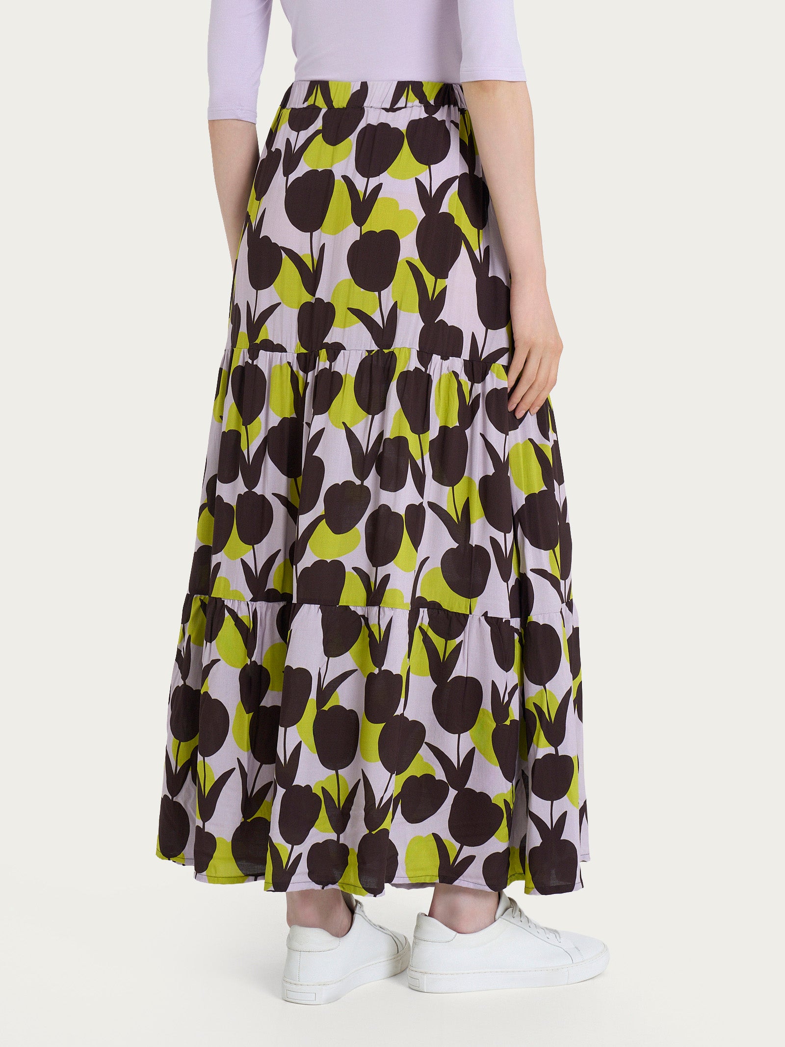 Ragno Ecoseta gonna lunga tulipani Grenoble Green