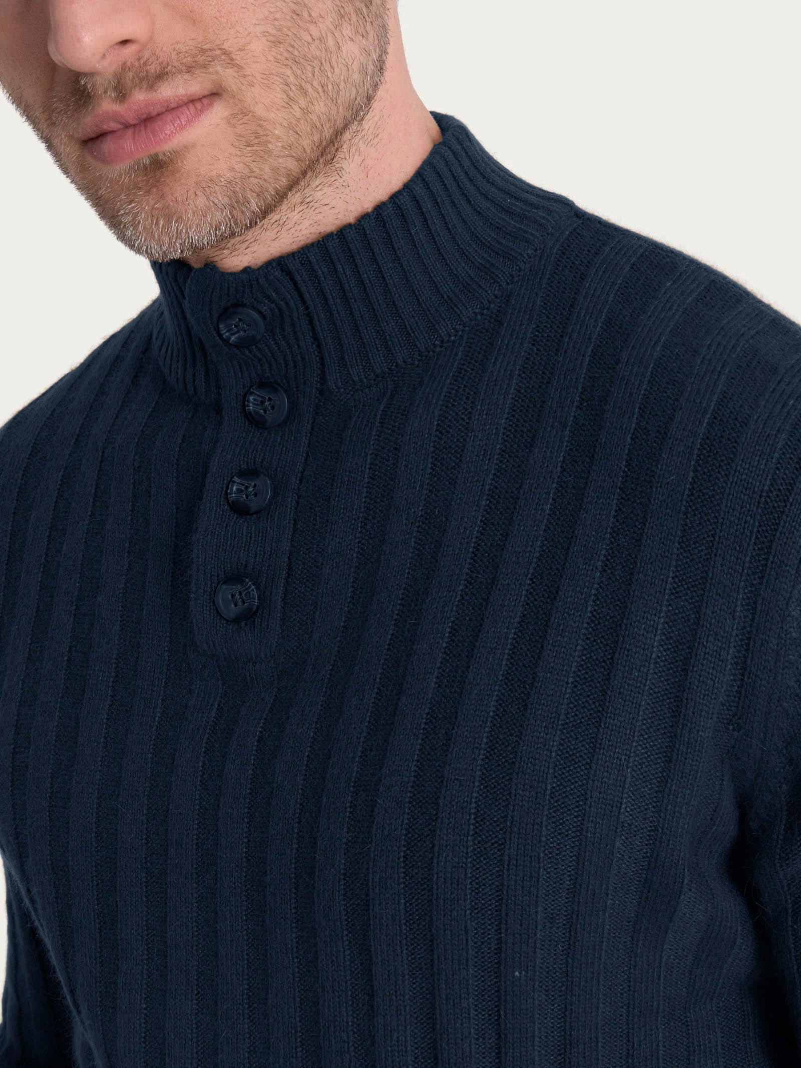 Ragno Natural Soft Maglia Lupetto Uomo Blu Costa Piatta
