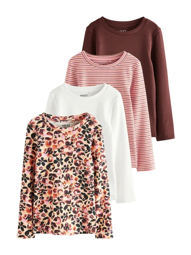 Next T-Shirt Maniche Lunghe Coste Bambina 9 Anni 4 Pezzi
