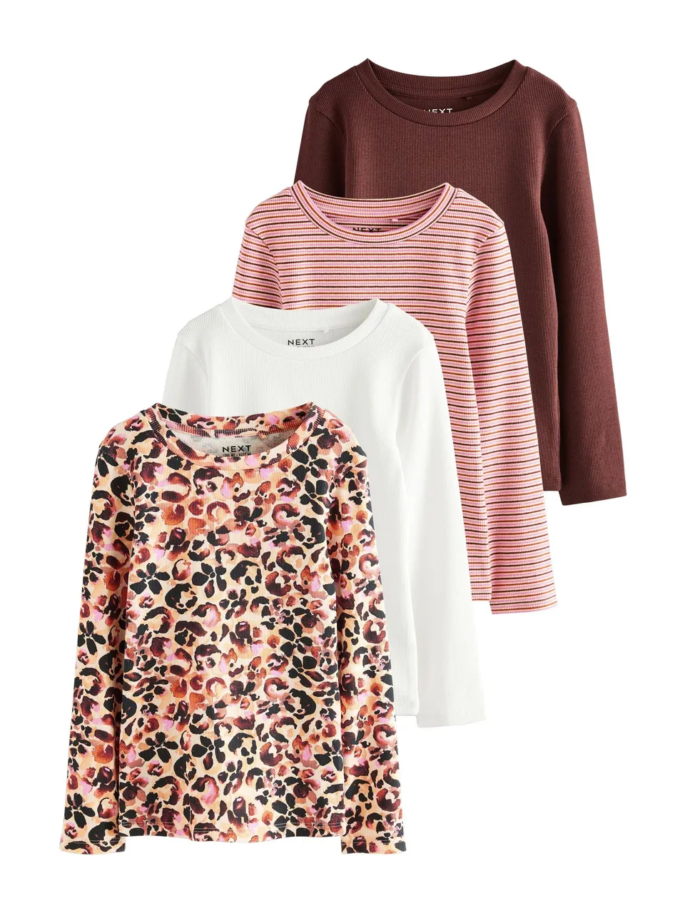 Next T-Shirt Maniche Lunghe Coste Bambina 9 Anni 4 Pezzi