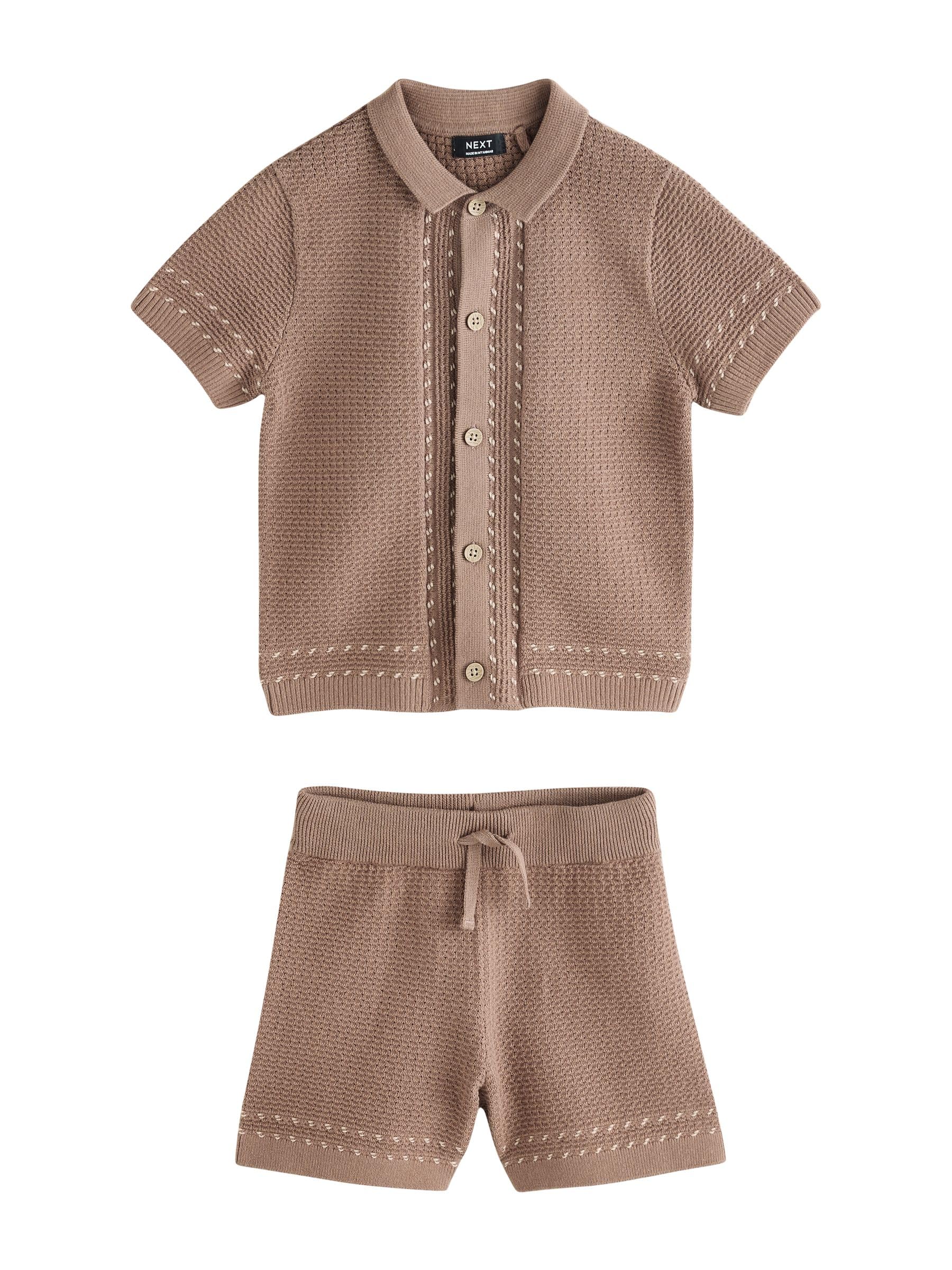 Geo Next completo bambino polo+shorts maglia testurizzata