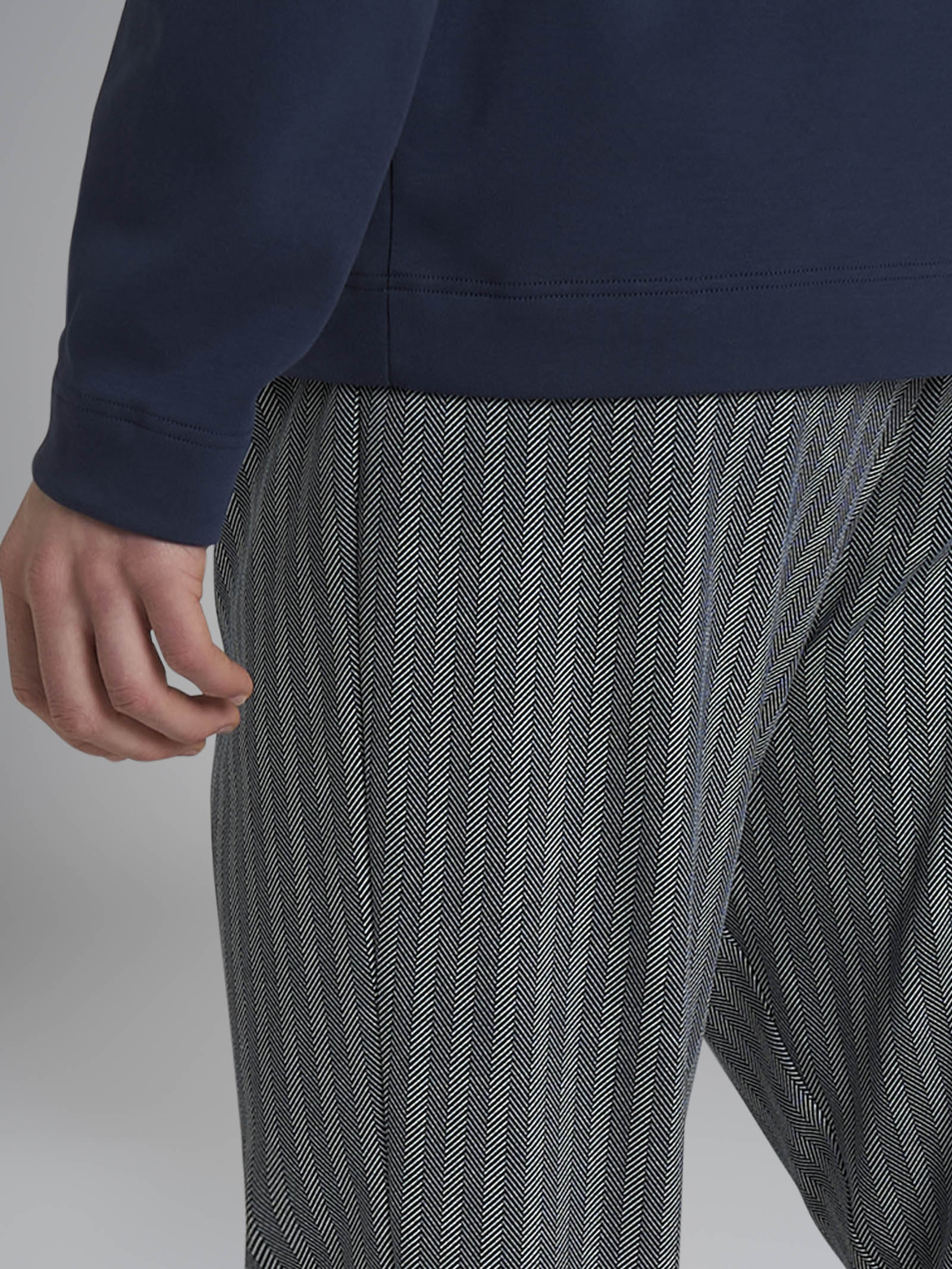 Ragno Jersey Cotone Pigiama interlock cotone blu Notte Spigato