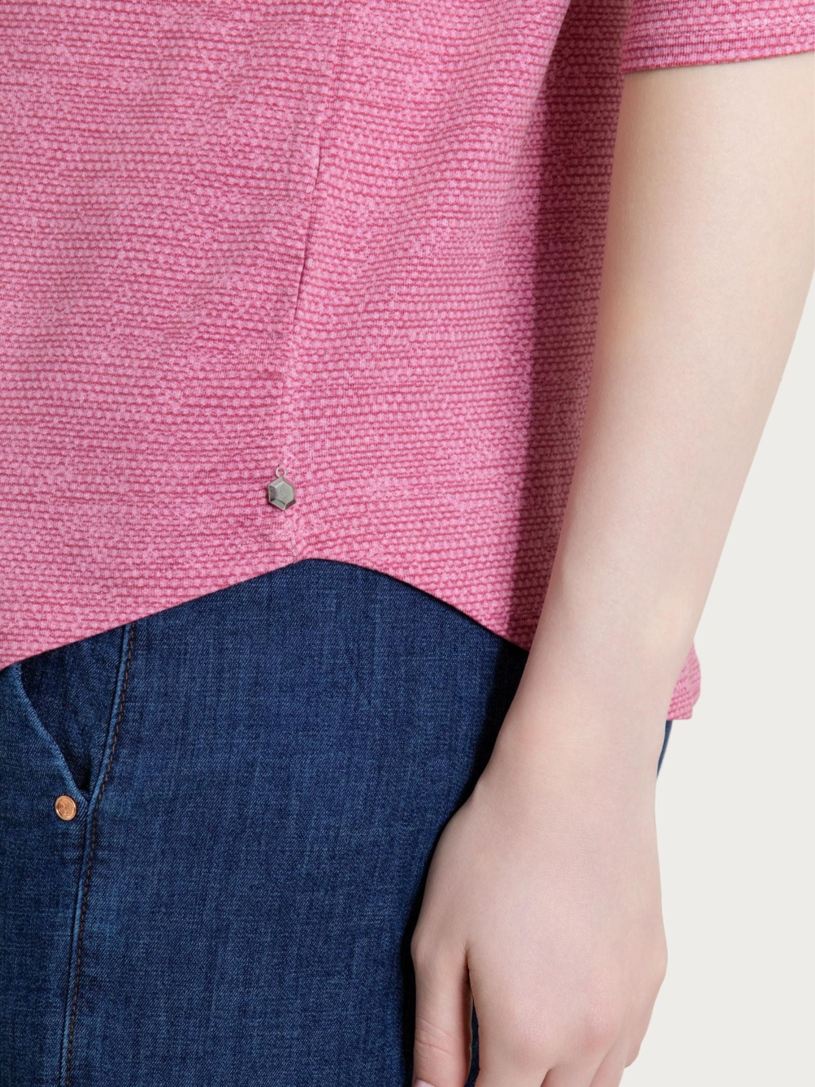 Ragno Viscosa Summer Maglietta serafino Cashmere Rose