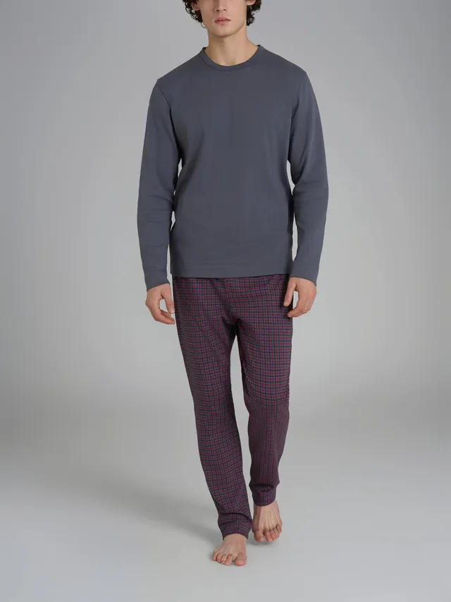 Ragno Pigiama Lungo Girocollo uomo cotone tartan Turbulence