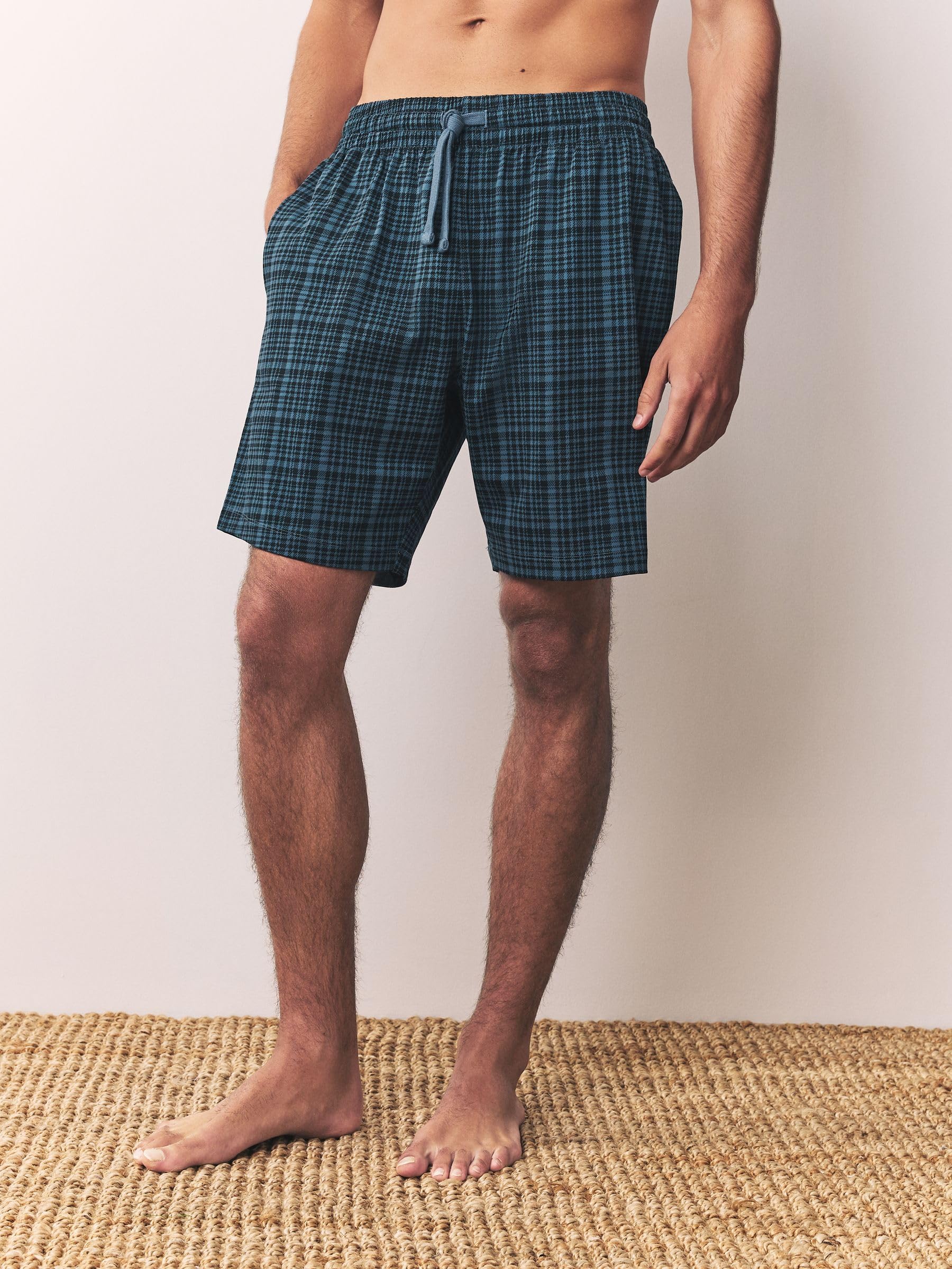 Next Set 2 Shorts Pigiama a Scacchi Jersey Uomo
