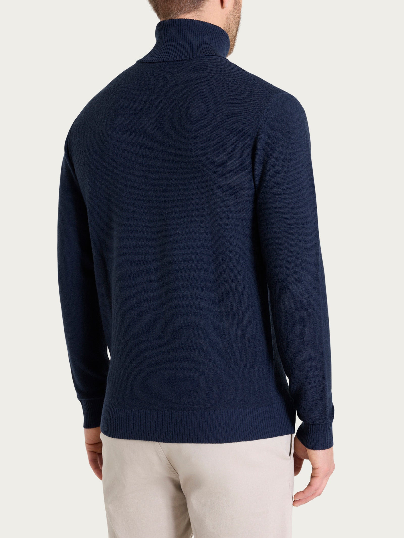 Ragno Merino Soft Dolcevita Punto Links dolcevita uomo blu Bleu lana