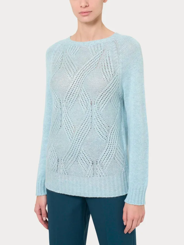 Ragno Merino Soft maglia girocollo azzurra