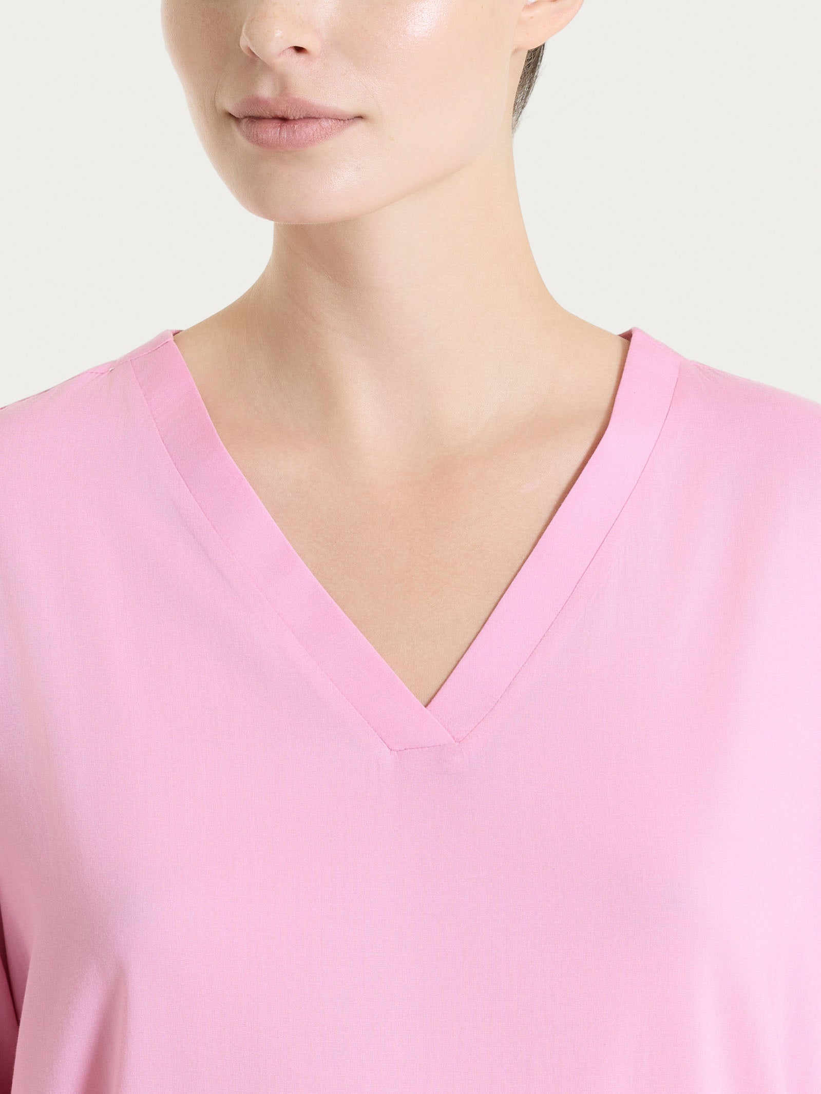 Ragno Gem Blusa Scollo V Voile Stretch Cashmere Rose