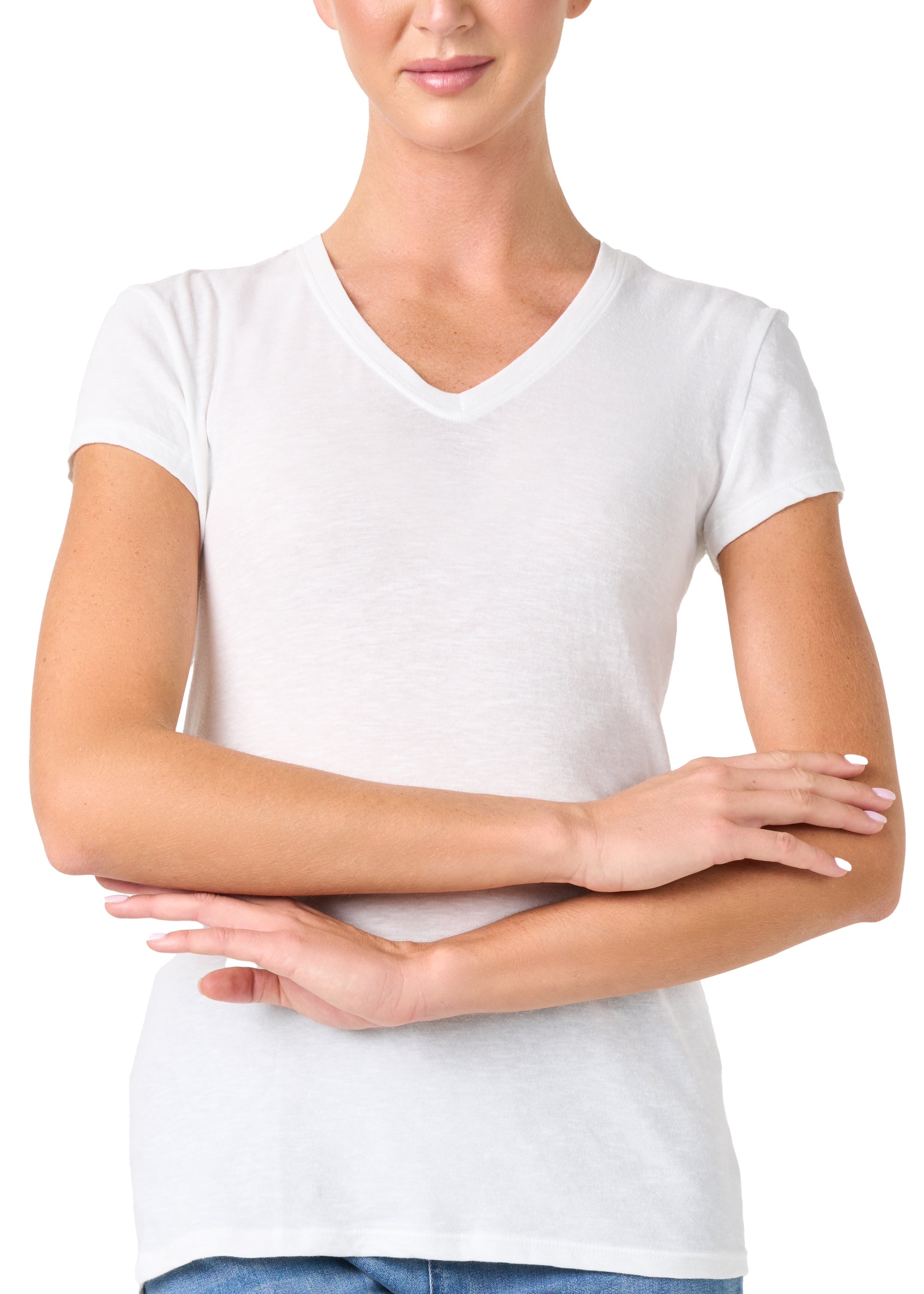 Philippe Matignon T-Shirt Leger Scollo V Maglia Lino e Cotone