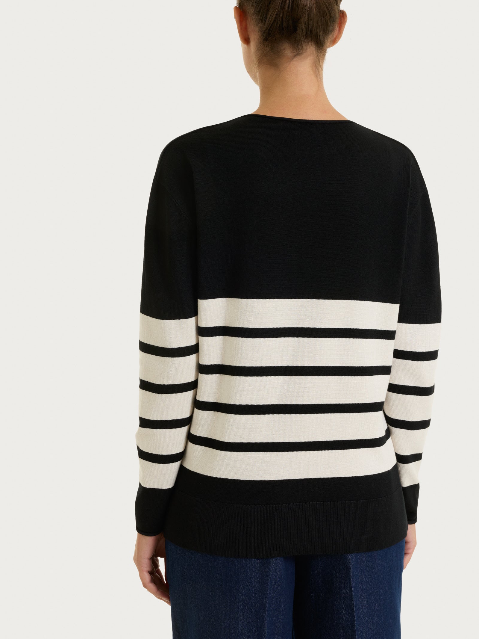 Ragno Four Seasons Maglia Girocollo Righe Nero