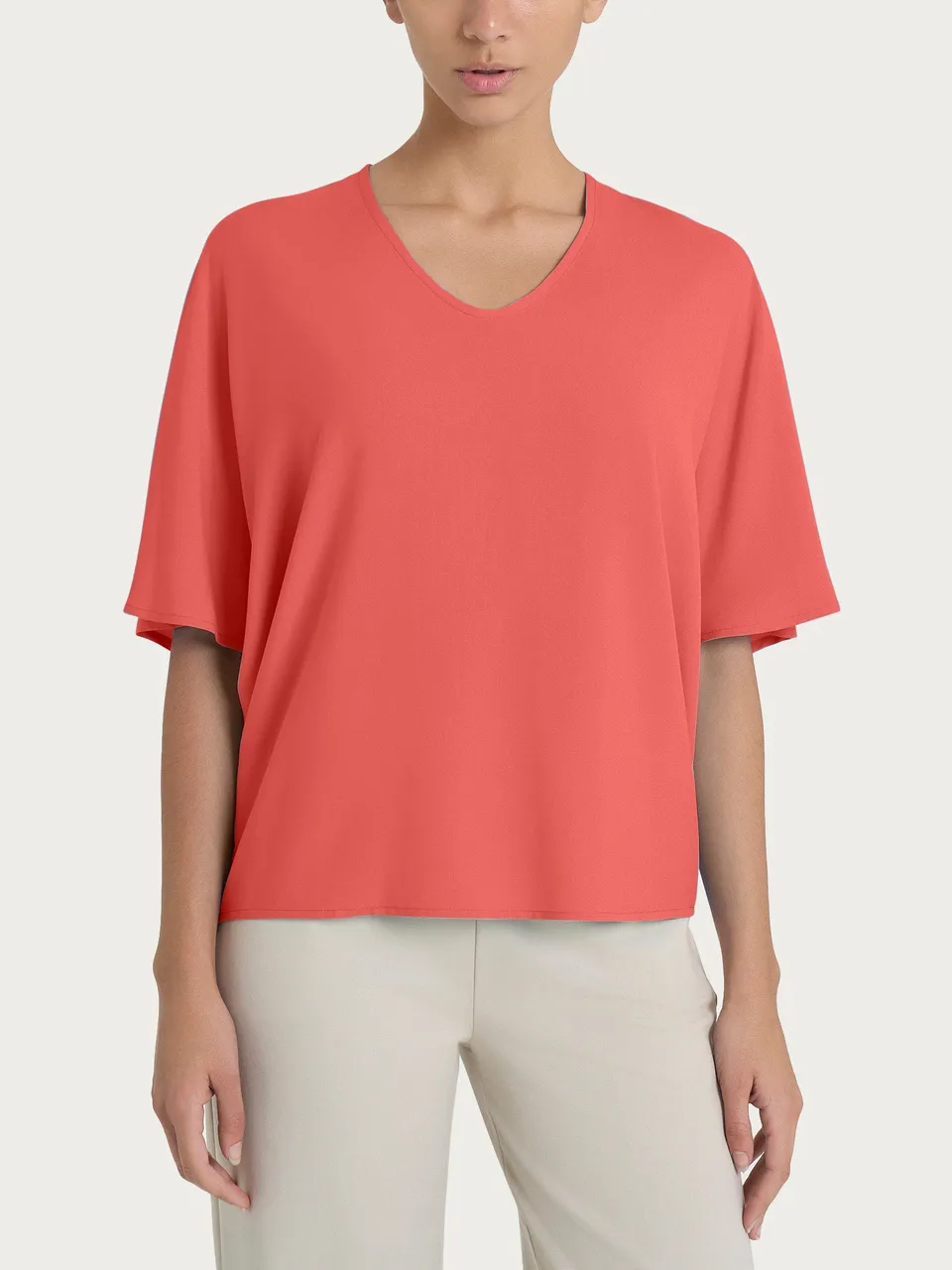 Ragno EcoSeta Blusa Scollo V Manica Gomito Dubarry