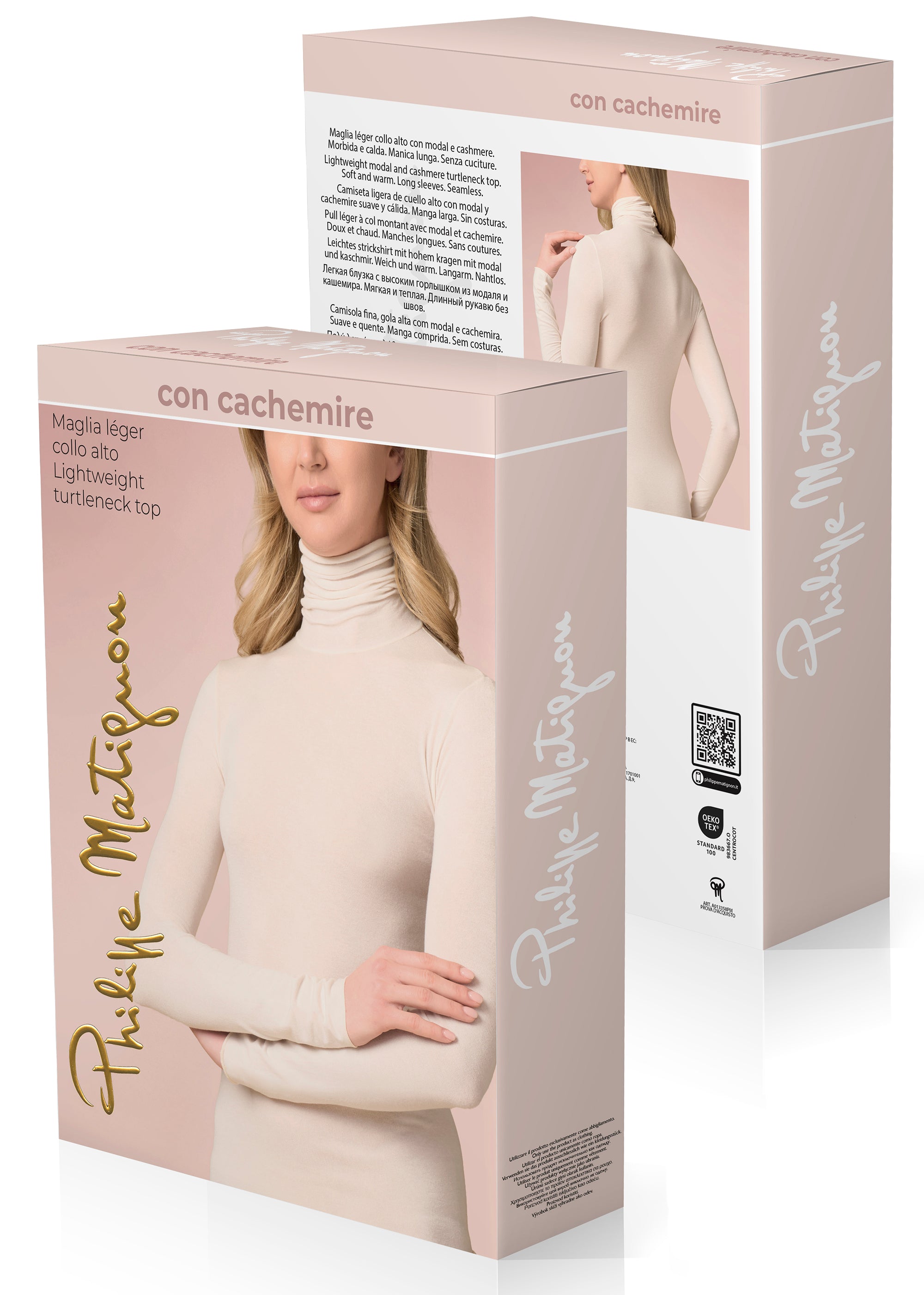 Philippe Matignon Leger maglia collo alto cachemire calda