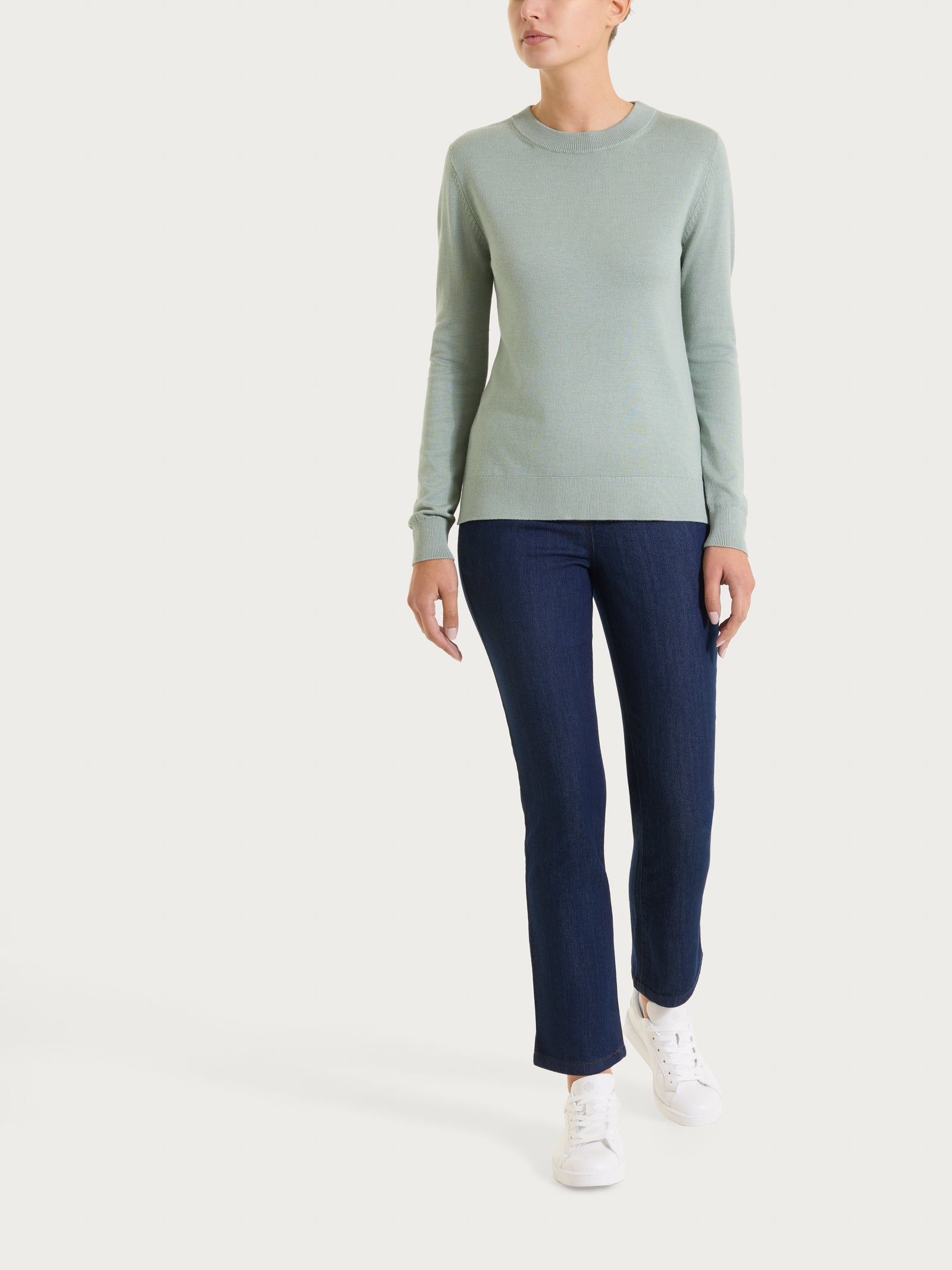 Ragno Four Seasons maglia girocollo verde misto viscosa regular