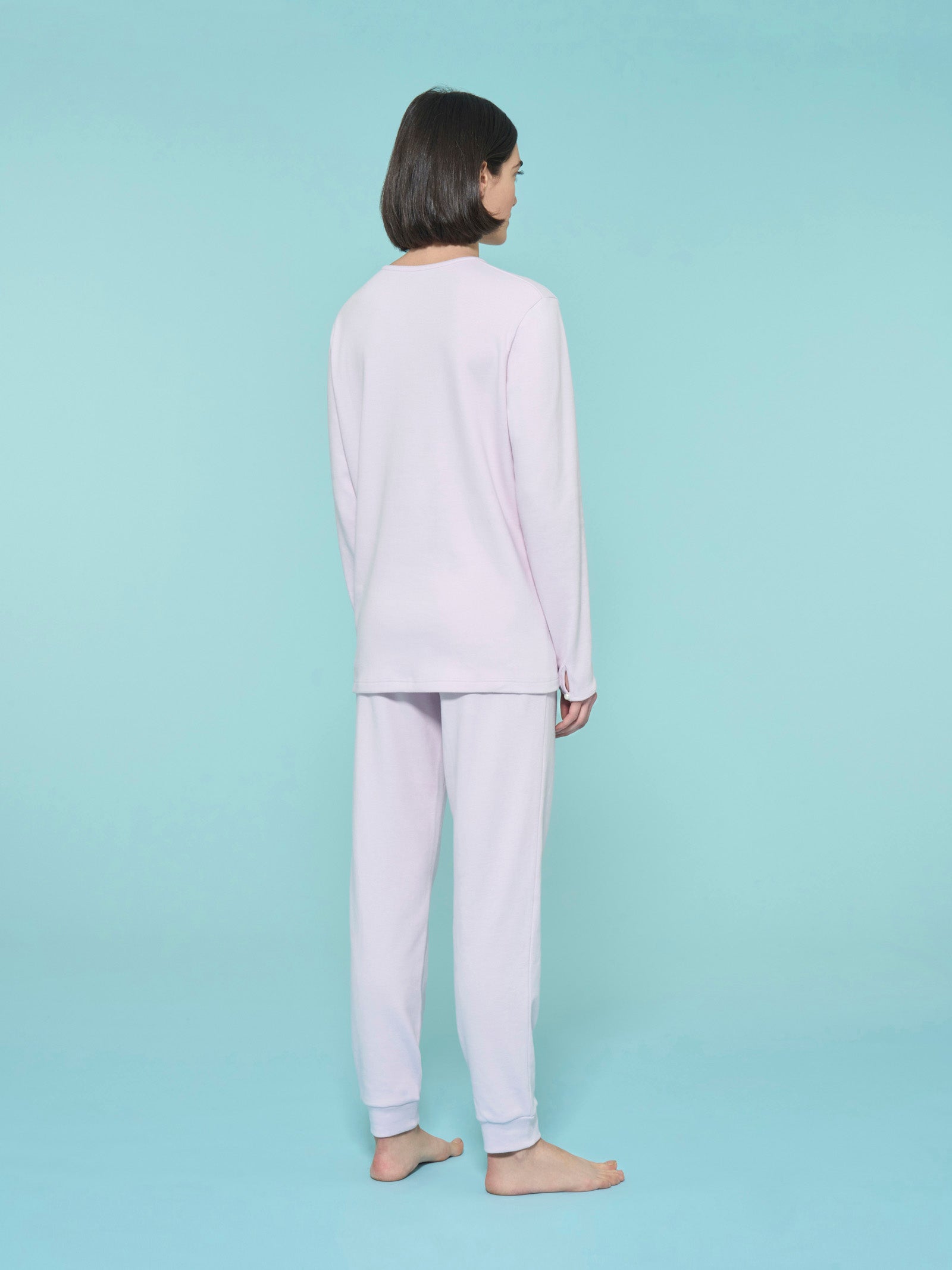 Ragno Sweet Emotion Pigiama Serafino Cotone Lavender Fog