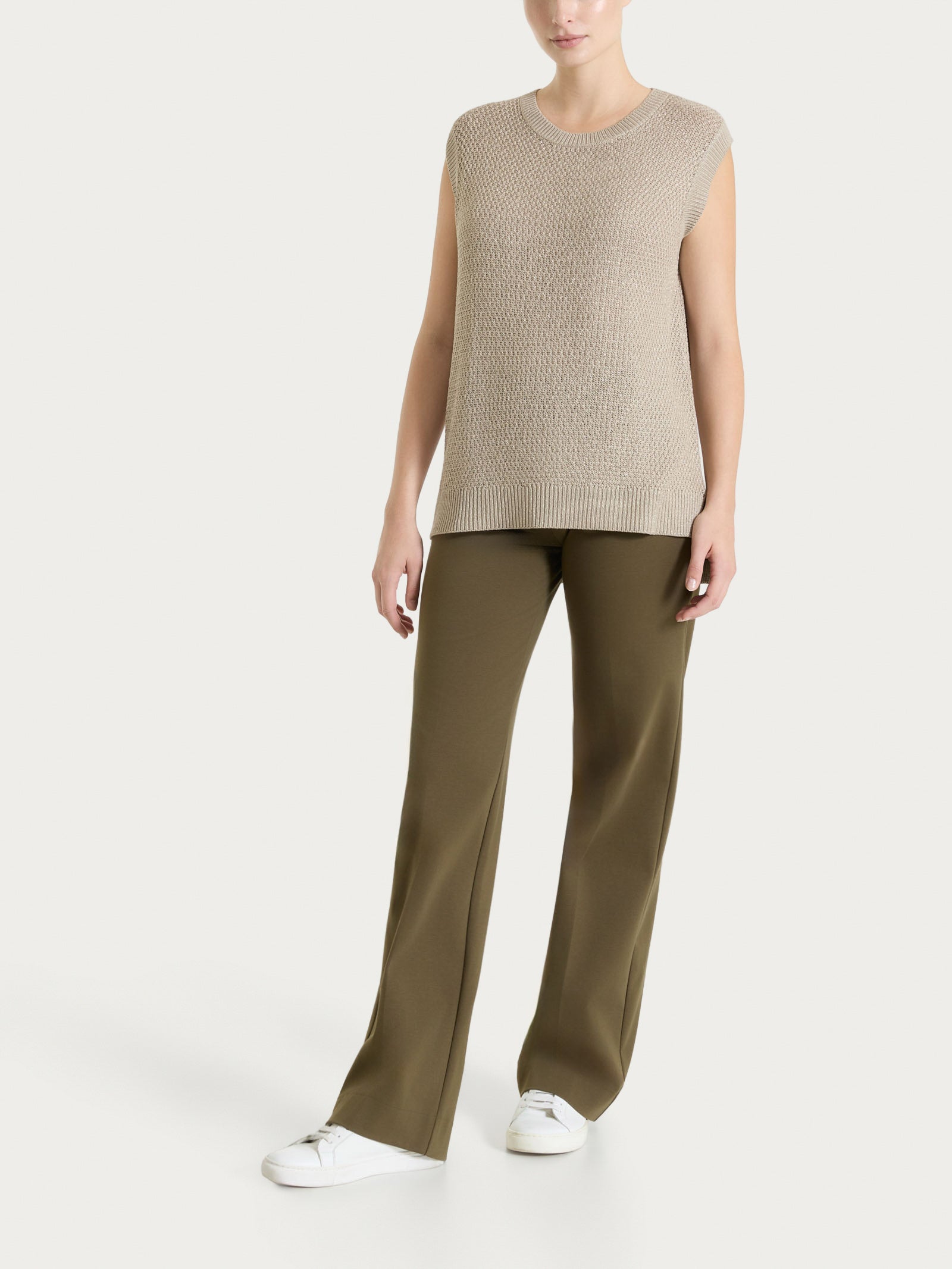 Ragno Compact Light pantalone donna verde gamba ampia