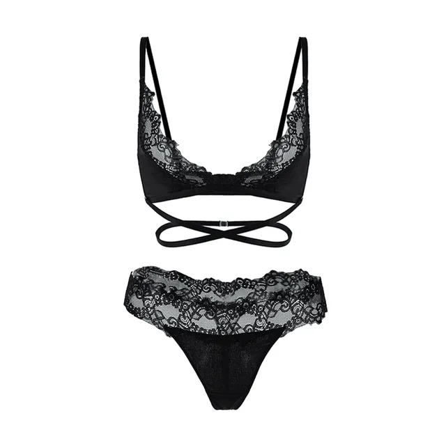 Maria Grazia Severi set lingerie pizzo seta nero