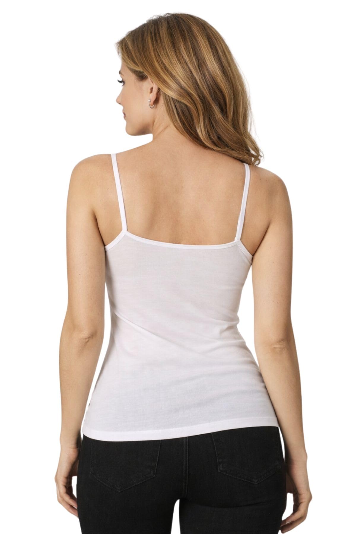 Lady C Canotta Spallina Sottile Filo di Scozia Intimo Donna Pizzo