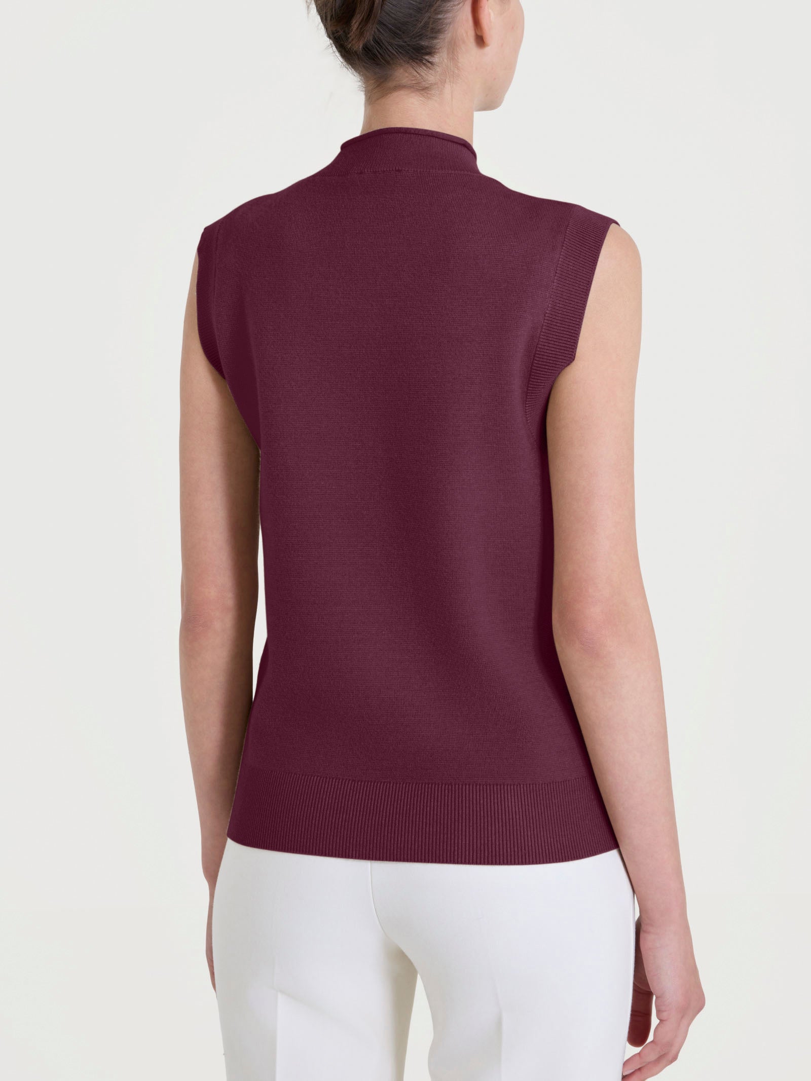 Ragno Super Soft Maglia Smanicata Fig collo lupetto viscosa