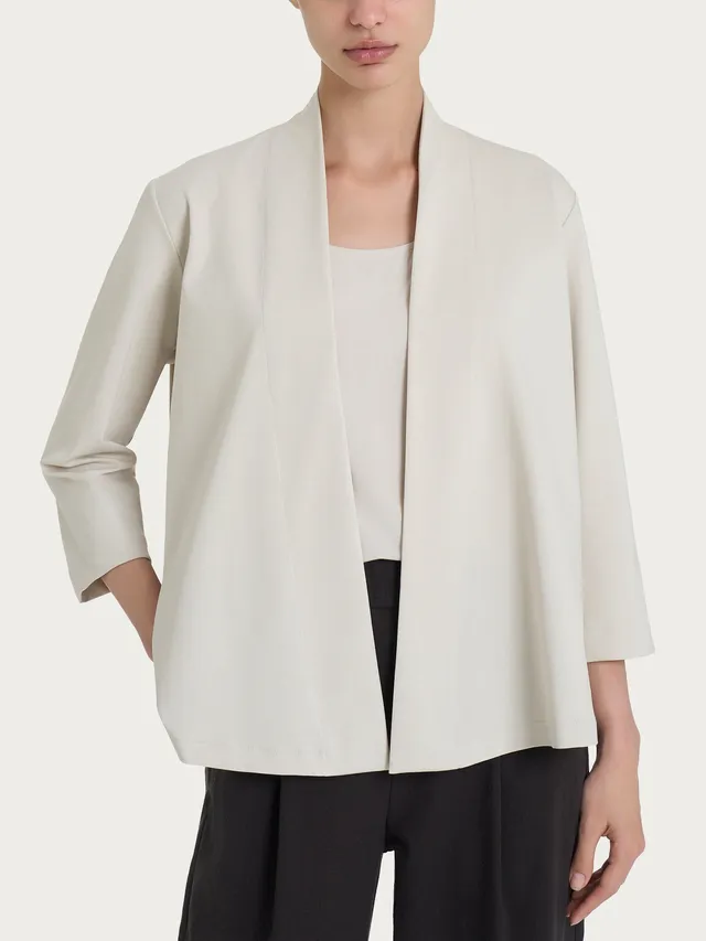 Ragno Compact Light Cardigan Aperto Champignon Manica 3/4