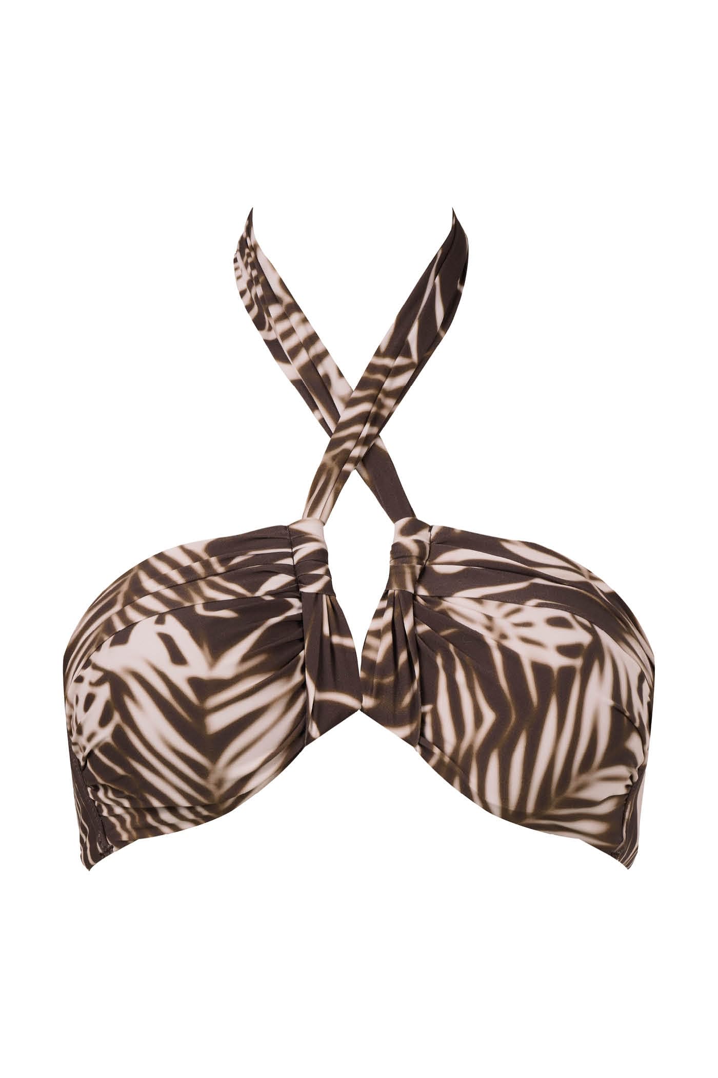 Goldenpoint Wild Charme Scollo a V Top Bikini Foliage Fiocchi