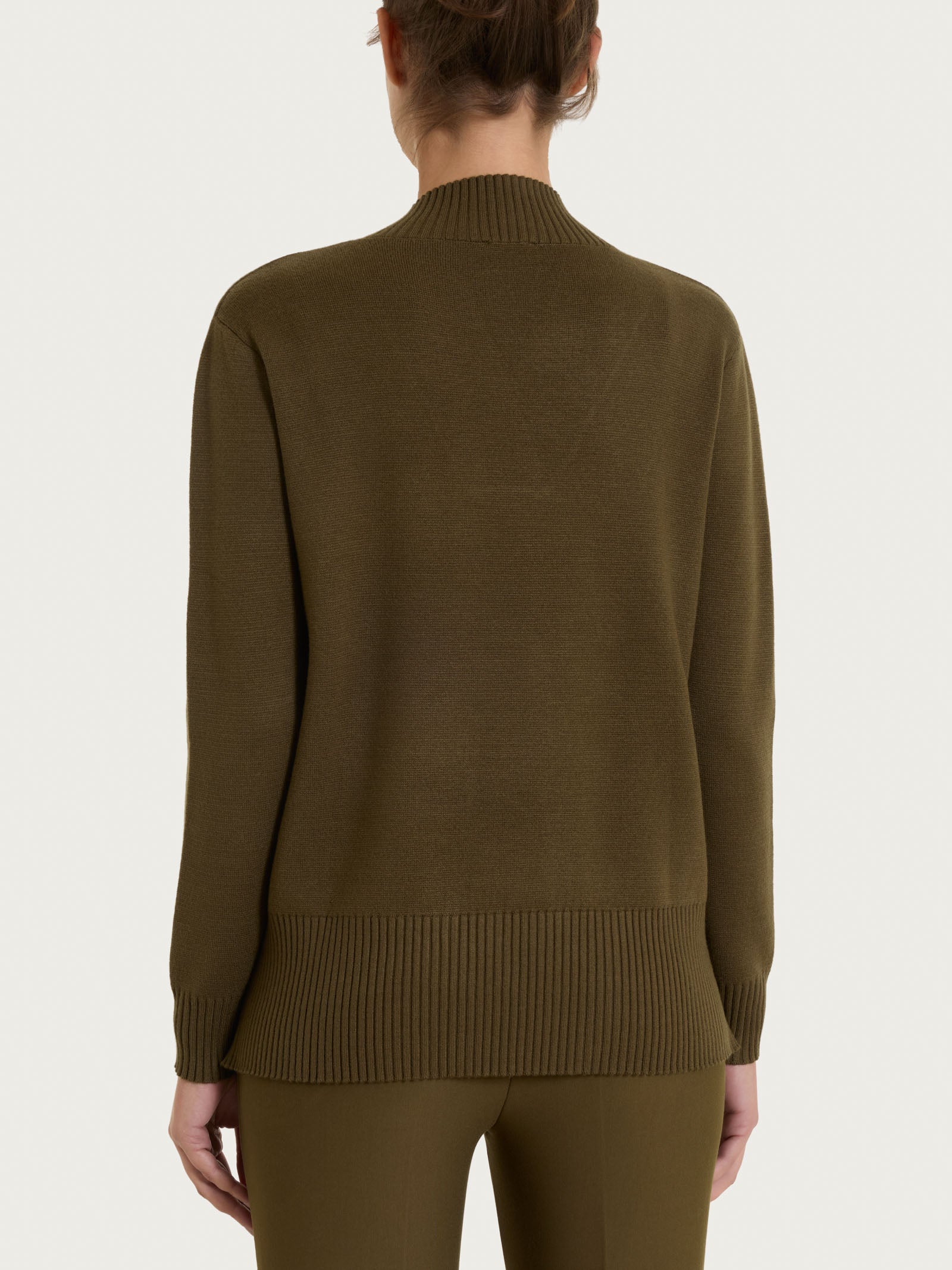 Ragno Super Soft Maglia Scollo a V Dark Olive viscosa