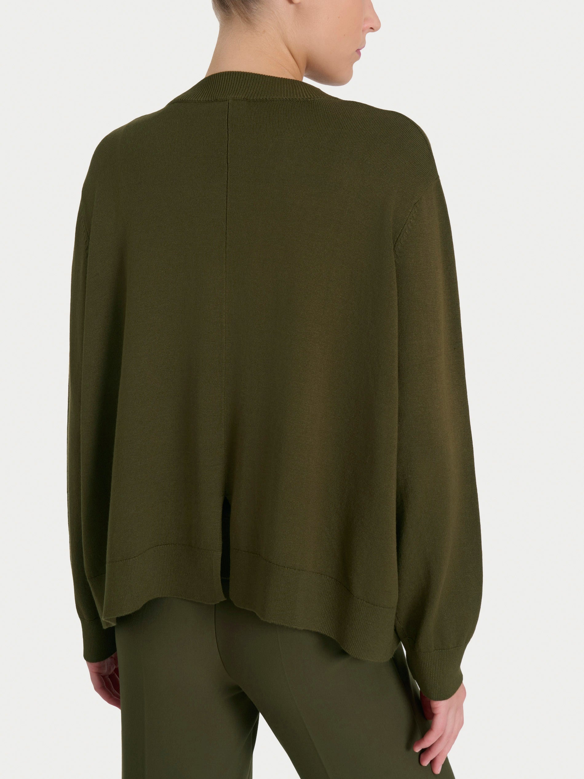 Ragno Four Seasons cardigan donna corto Dark Olive