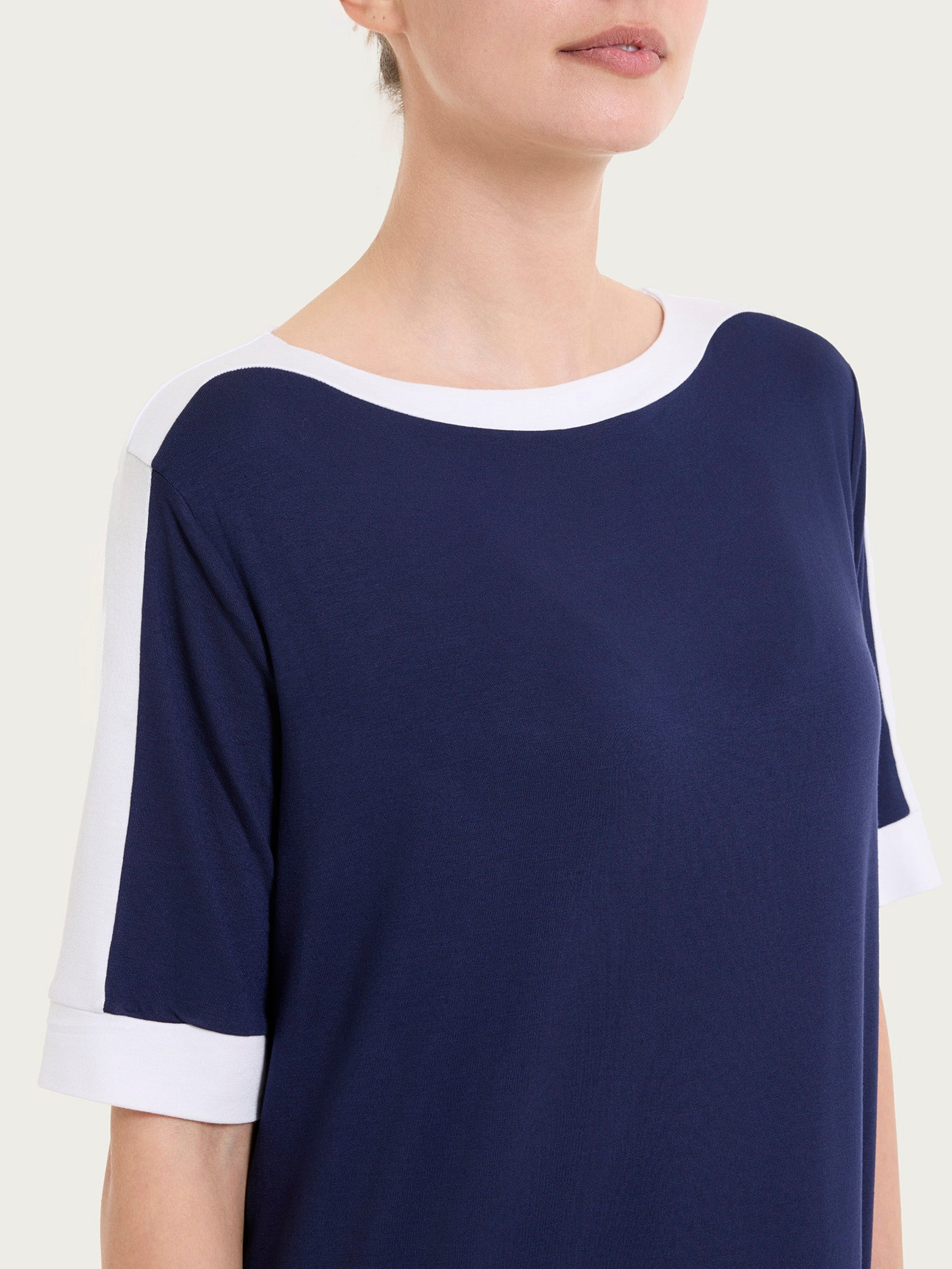 Ragno Viscosa Summer Abito Girocollo Blu jersey