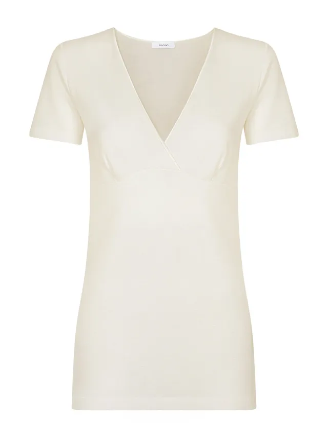 Ragno Sintonia maglietta donna bianca doubleface calda
