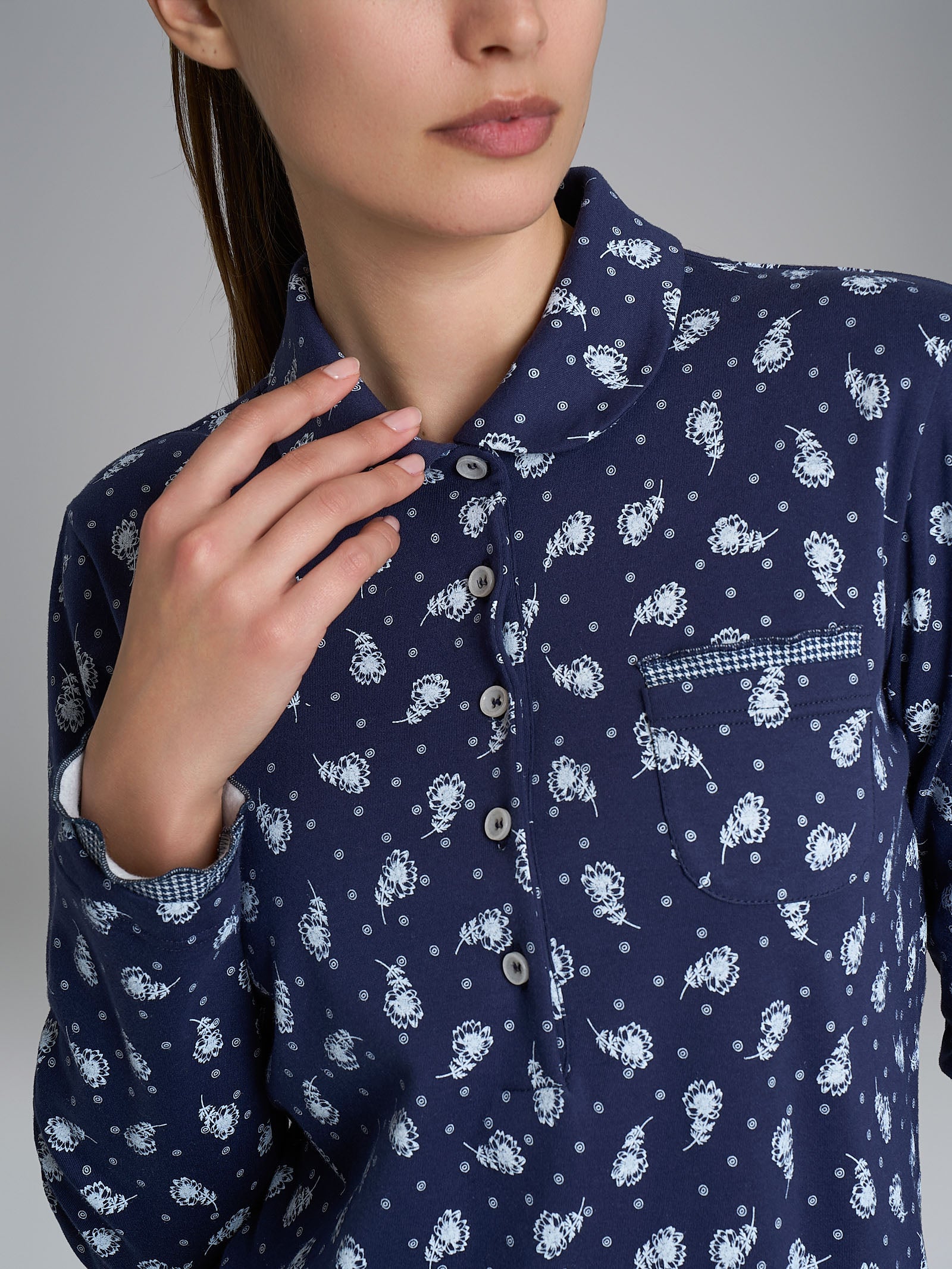 Ragno Sweet Emotion pigiama lungo Naval Academy cotone