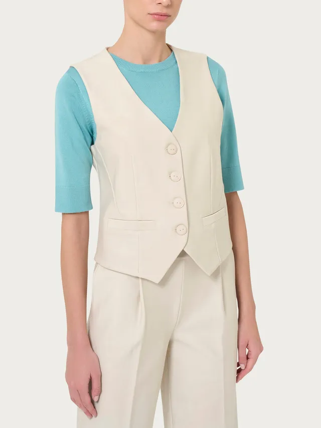 Ragno Compact gilet quattro bottoni Champignon elegante