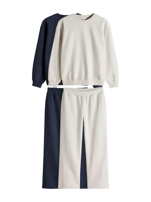 Next The Set tuta donna 4 pezzi girocollo gamba larga