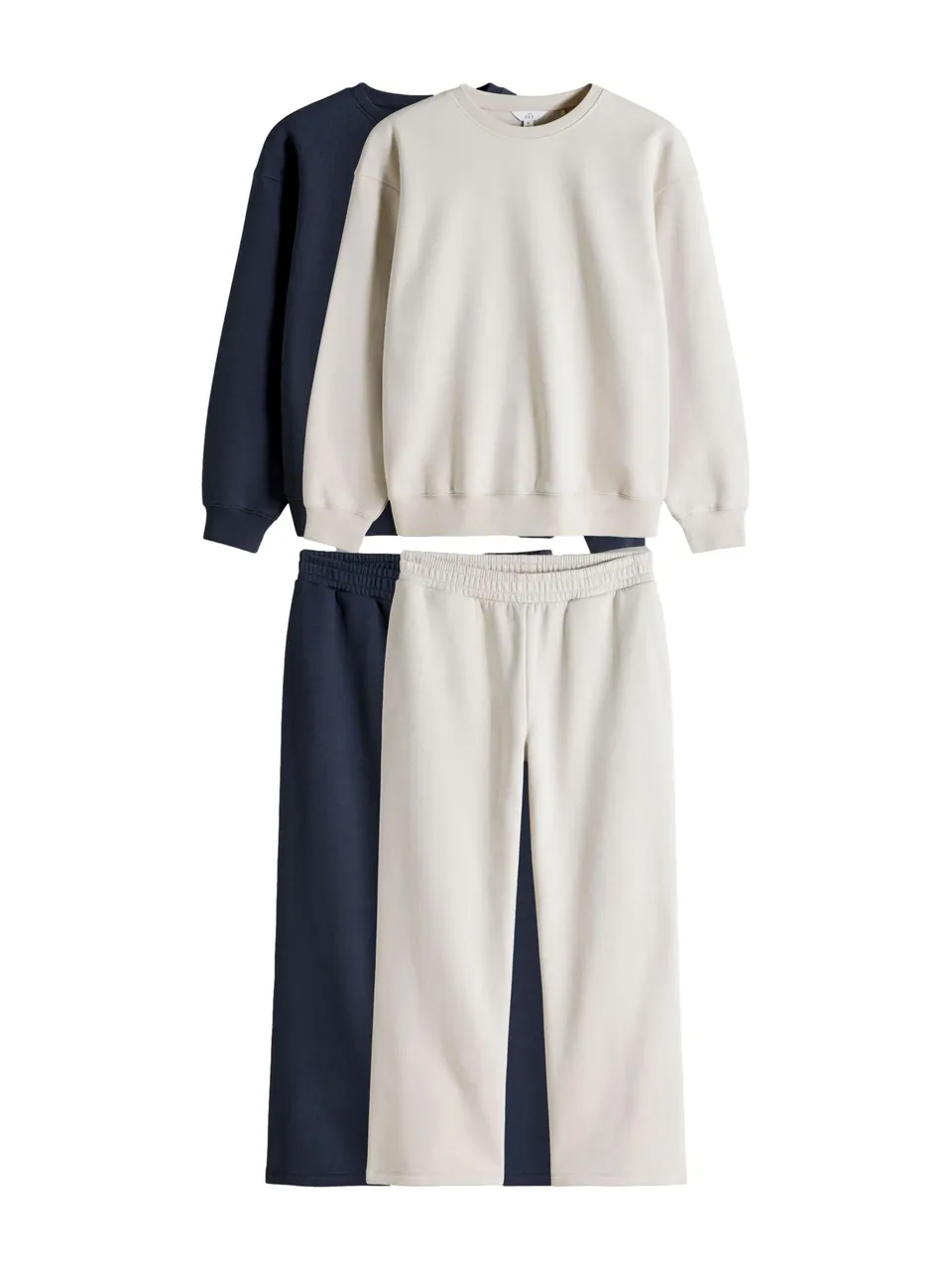 Next The Set tuta donna 4 pezzi girocollo gamba larga