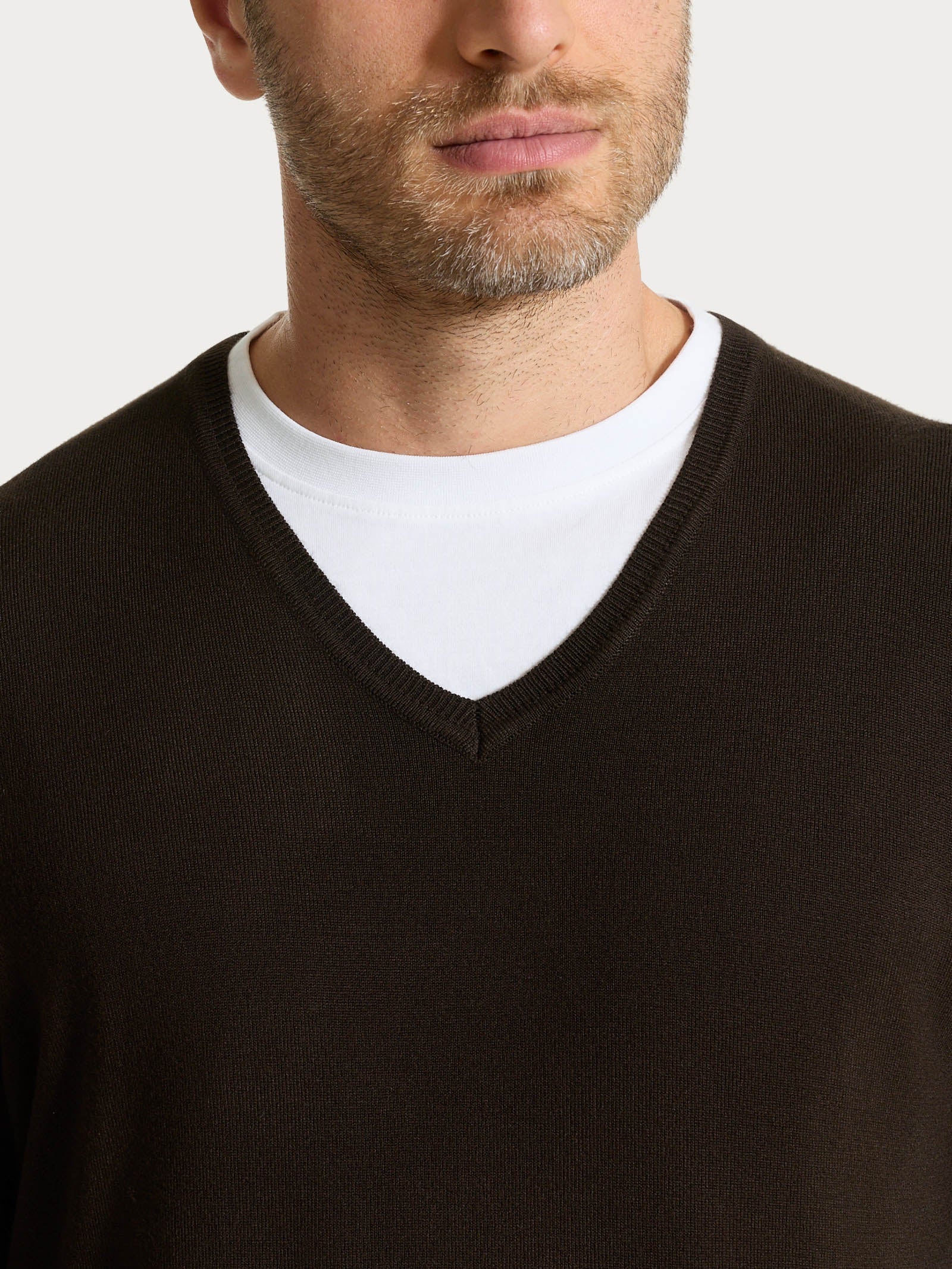 Ragno Summertime Pull Uomo Scollo V Chocolate Torte