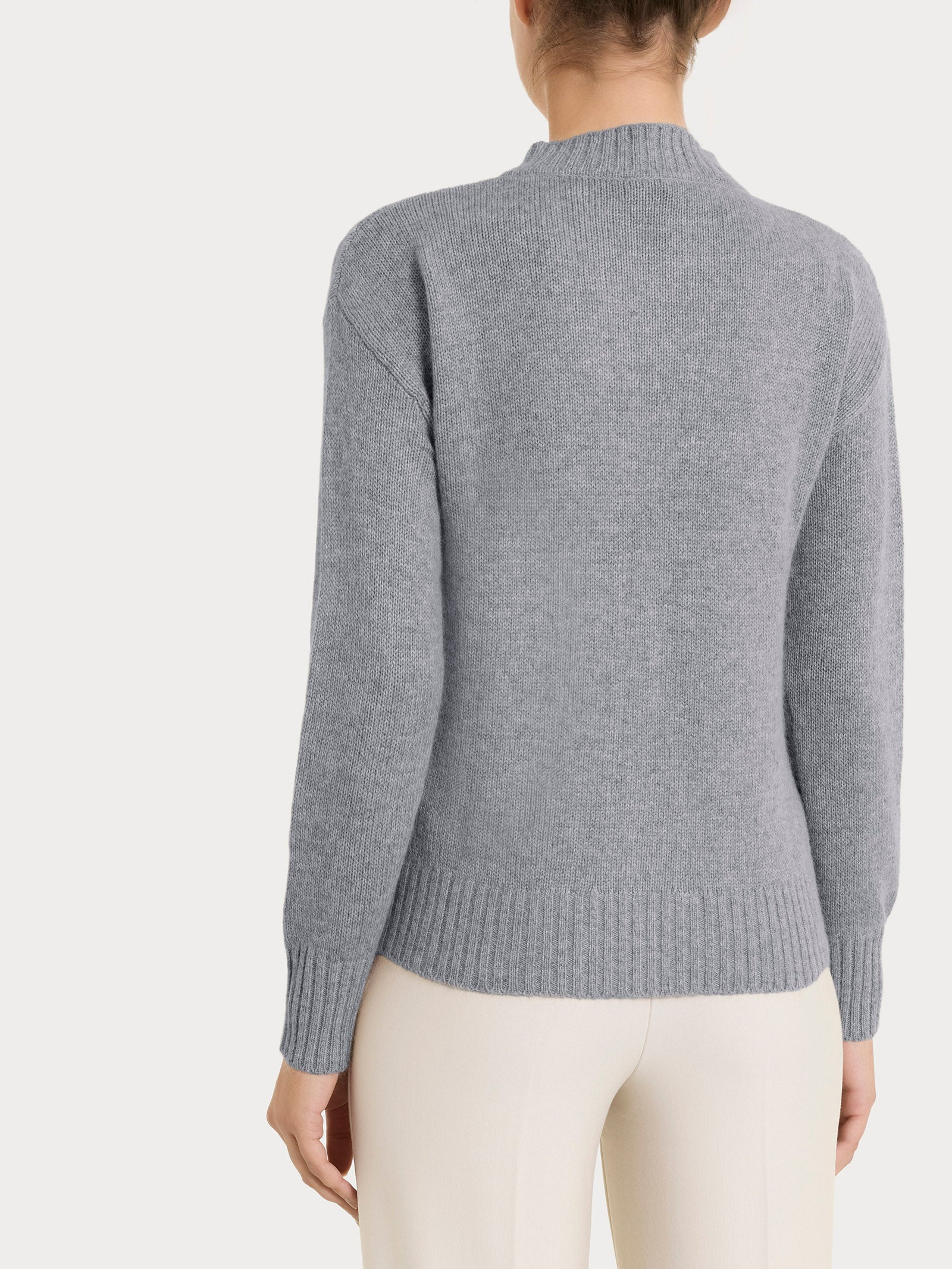 Ragno Natural Soft Cardigan Corto Trecce Donna Ferro Mel.